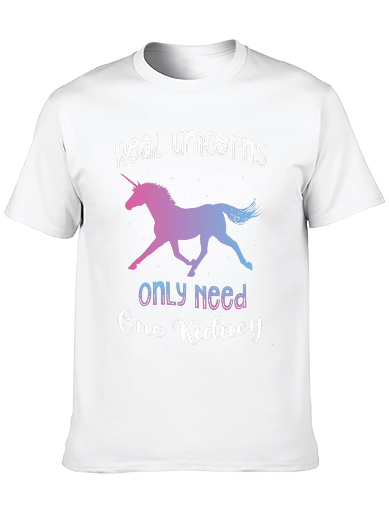 Black Real Unicorns One Kidney Novelty T-Shirt view 10