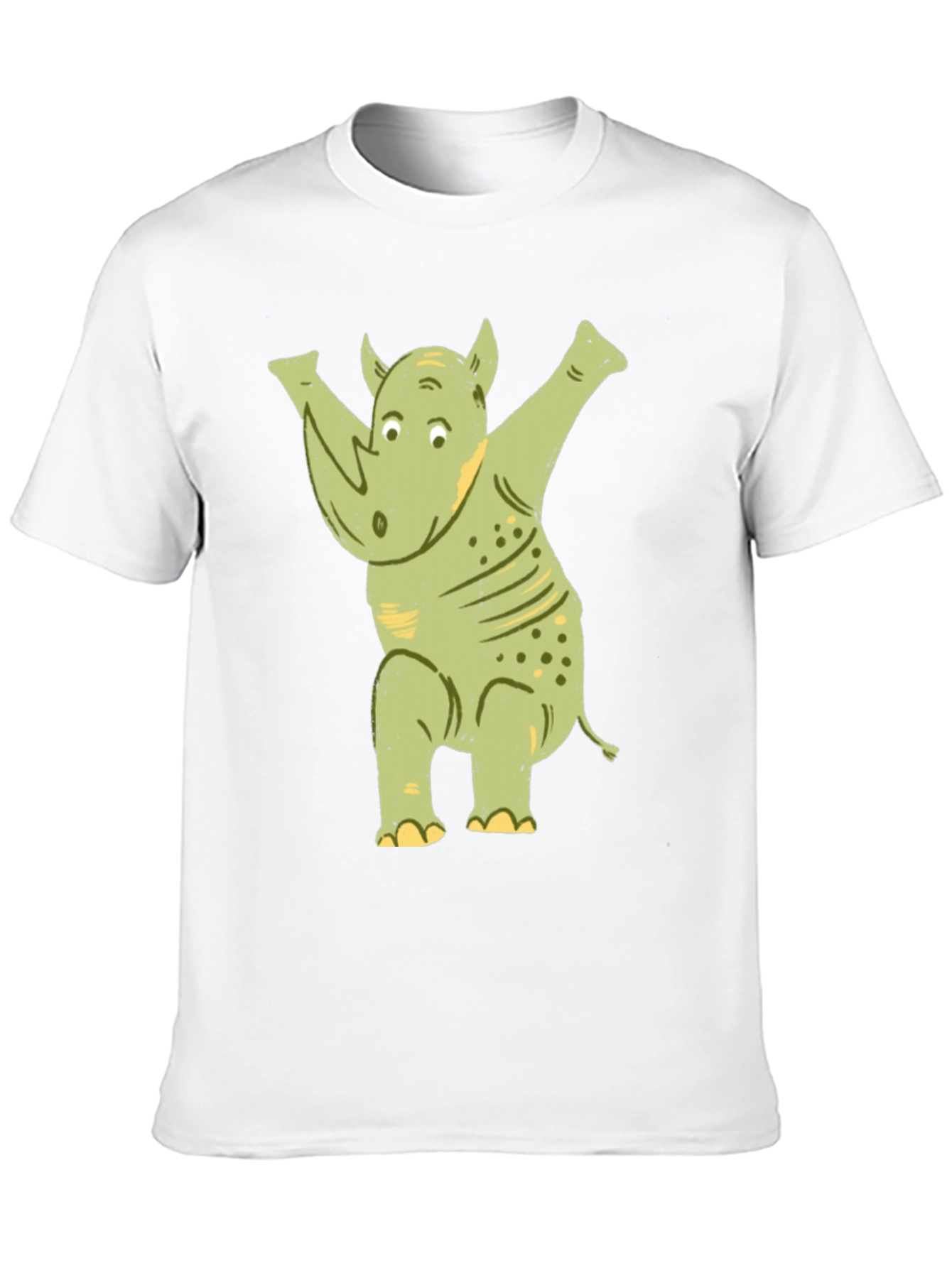 Black Funny Rhino Dab T-Shirt view 10