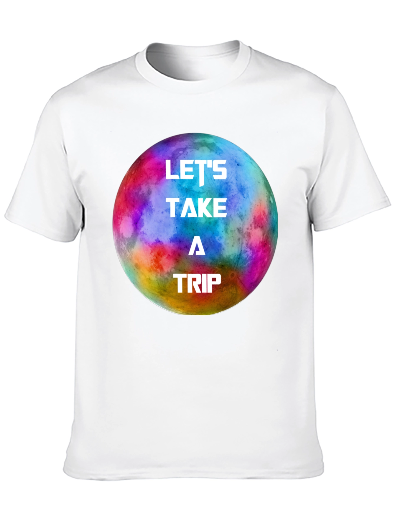 Black Let's Take a Trip Graphic Tee - Colorful Space Adventure view 10