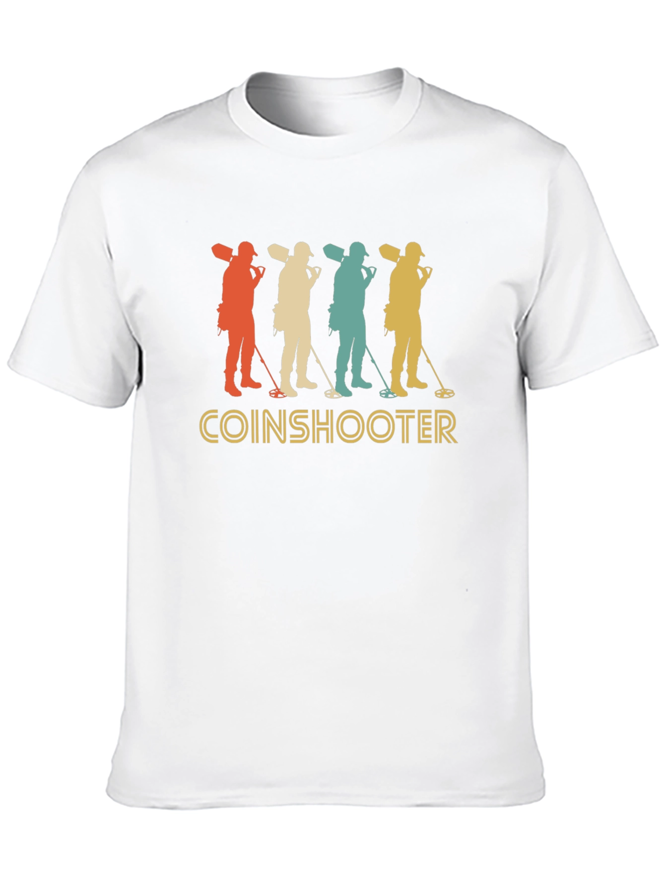 Black Coinshooter Retro T-Shirt - Metal Detecting Tee view 10