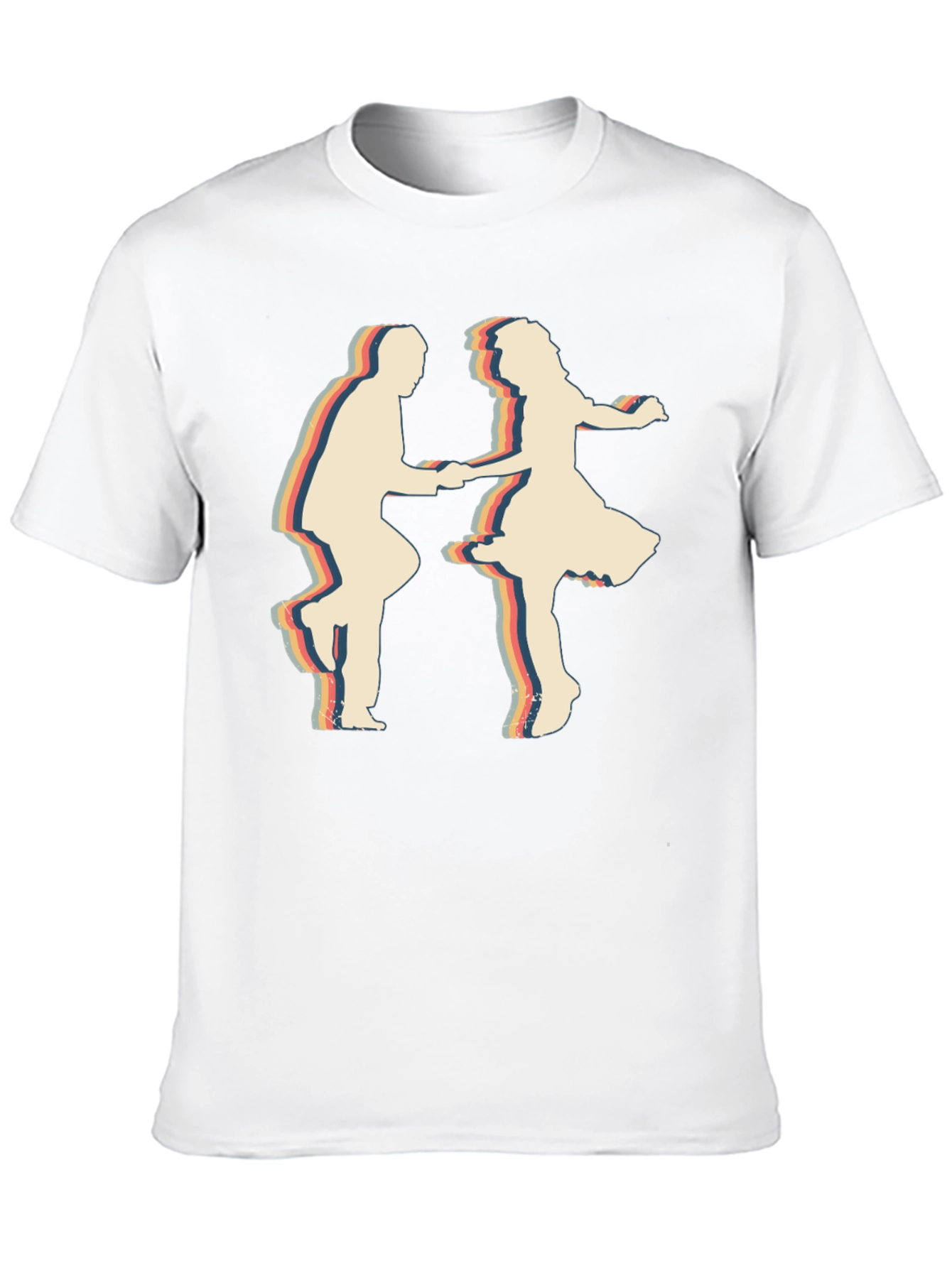 Black Retro Dance Silhouette T-Shirt view 10