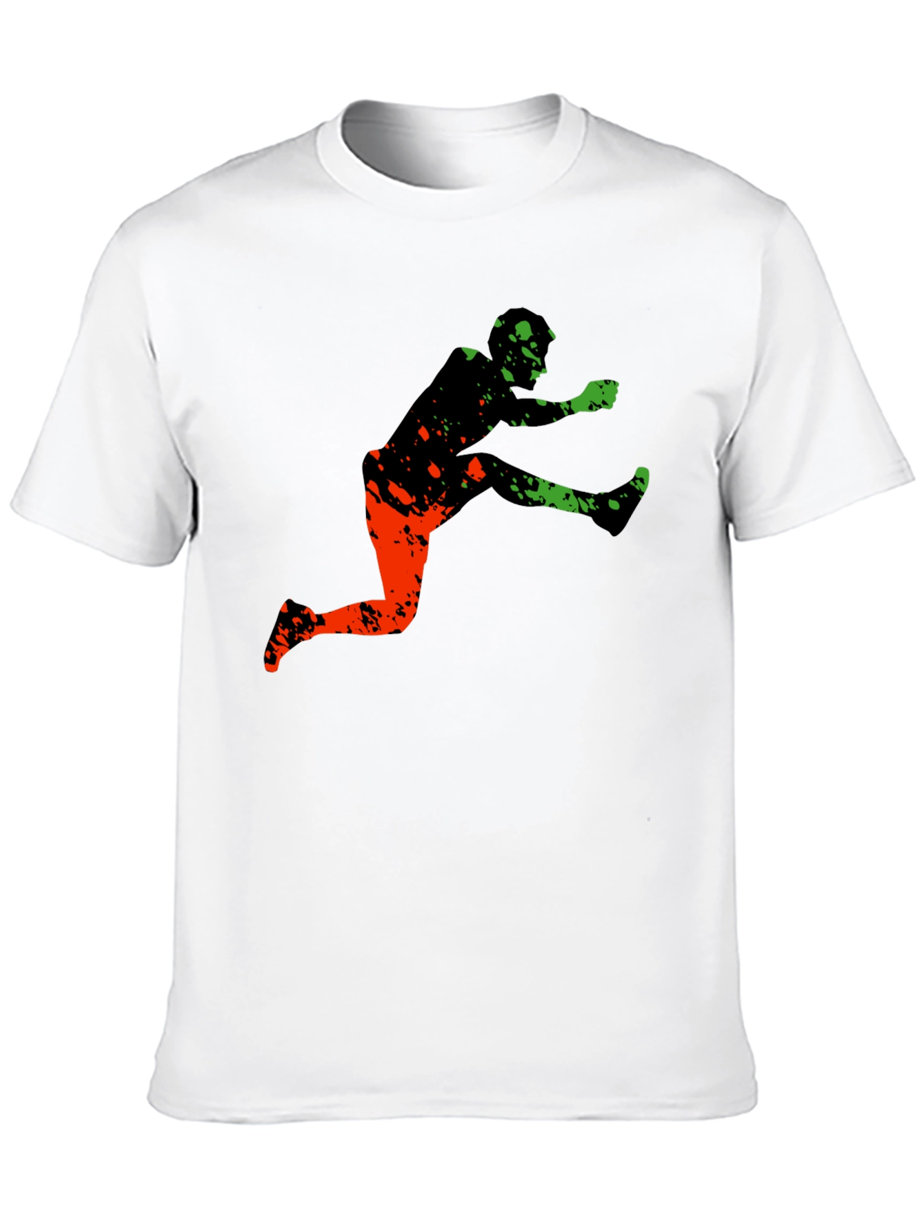 Black Athletic Graphic Tee - Leap Over Obstacles in Style view 10