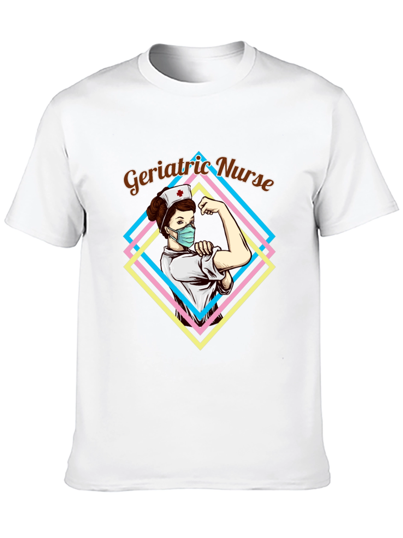 Black Geriatric Nurse Graphic T-Shirt - Black view 10