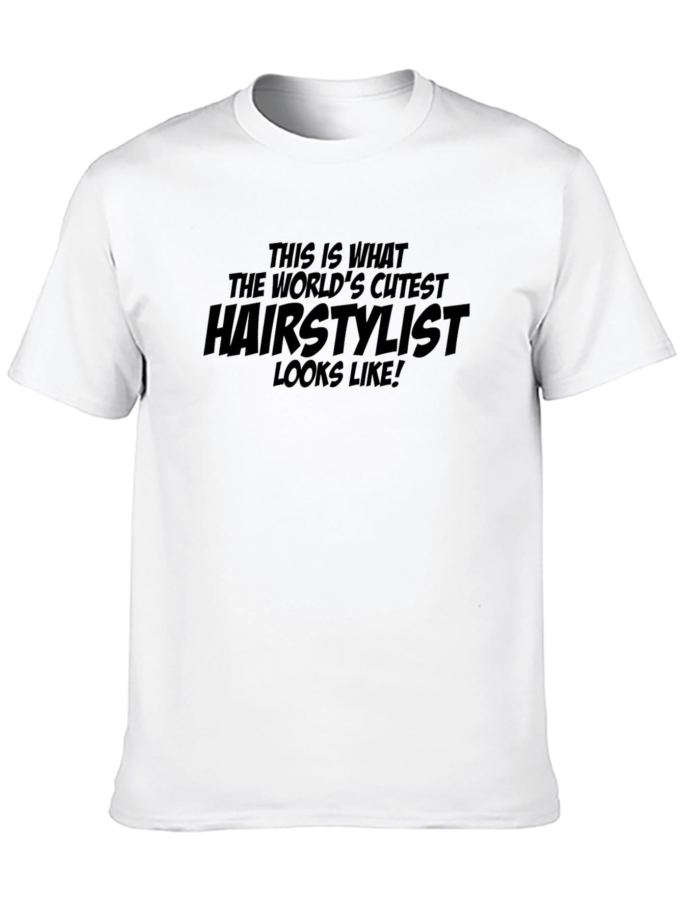 Black World's Cutest Hairstylist Black Graphic T-Shirt view 10
