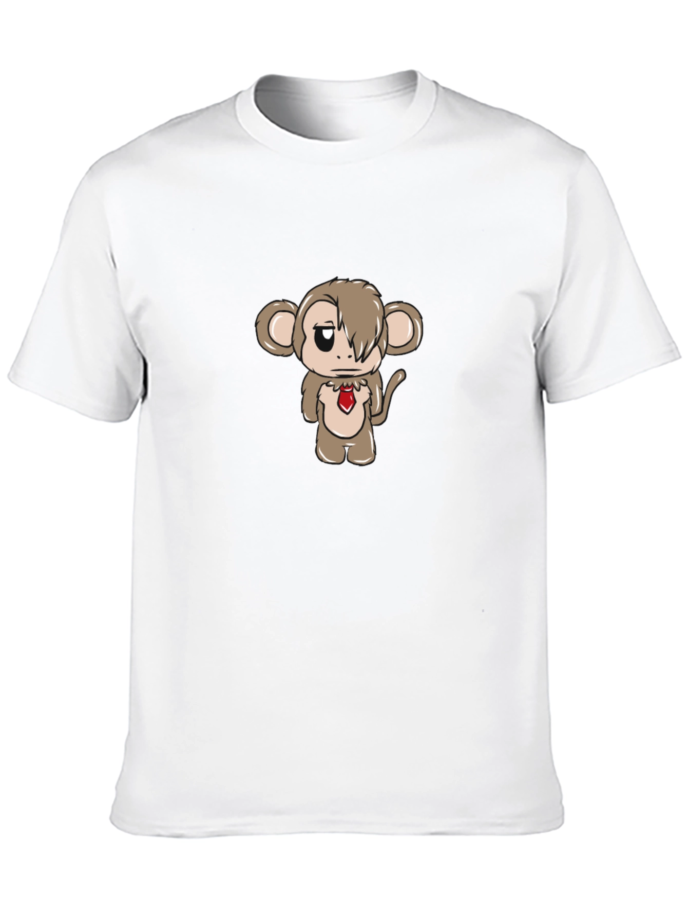 Black Sad Monkey Graphic T-Shirt - Black Cotton Blend view 10