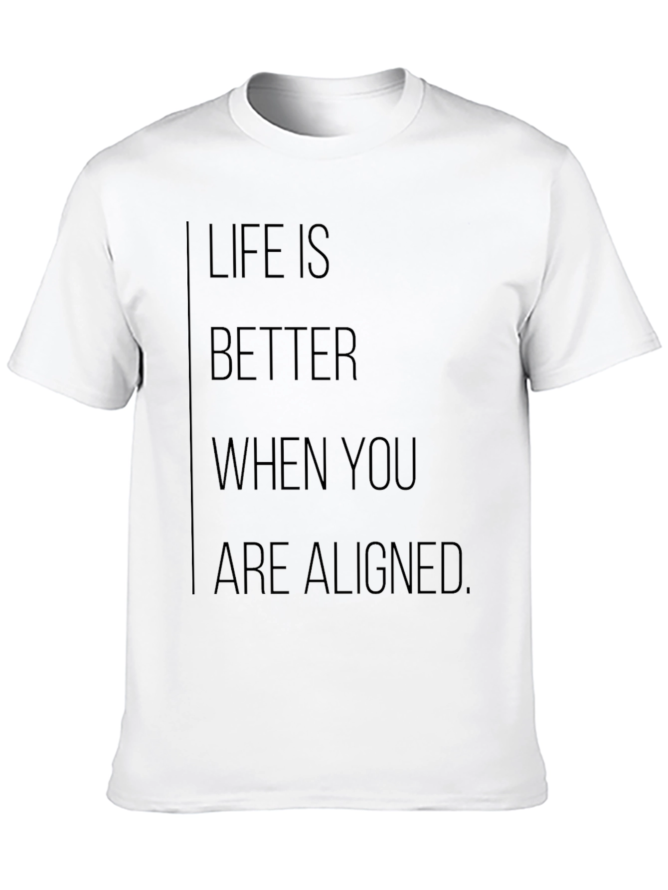 Black Aligned Life Graphic Tee - Black Cotton Blend view 10