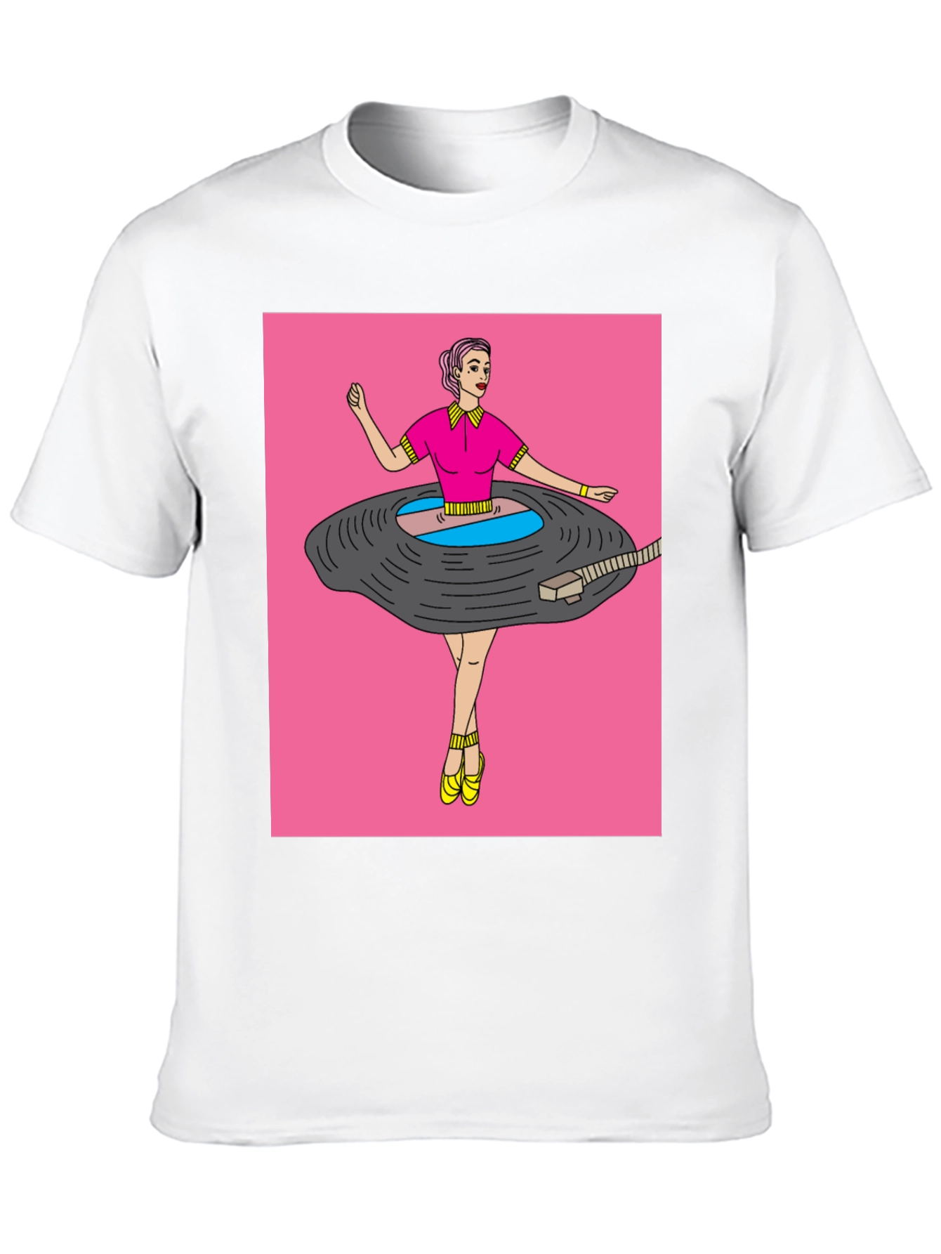 Black Funky Graphic Tee - Vinyl Record Dancer view 10