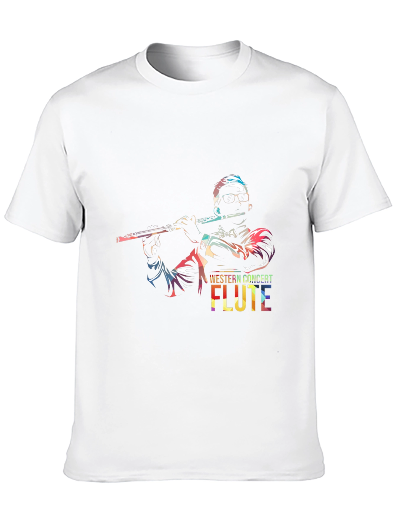 Black Concert Flute Graphic Tee - Music Lover's T-Shirt view 10