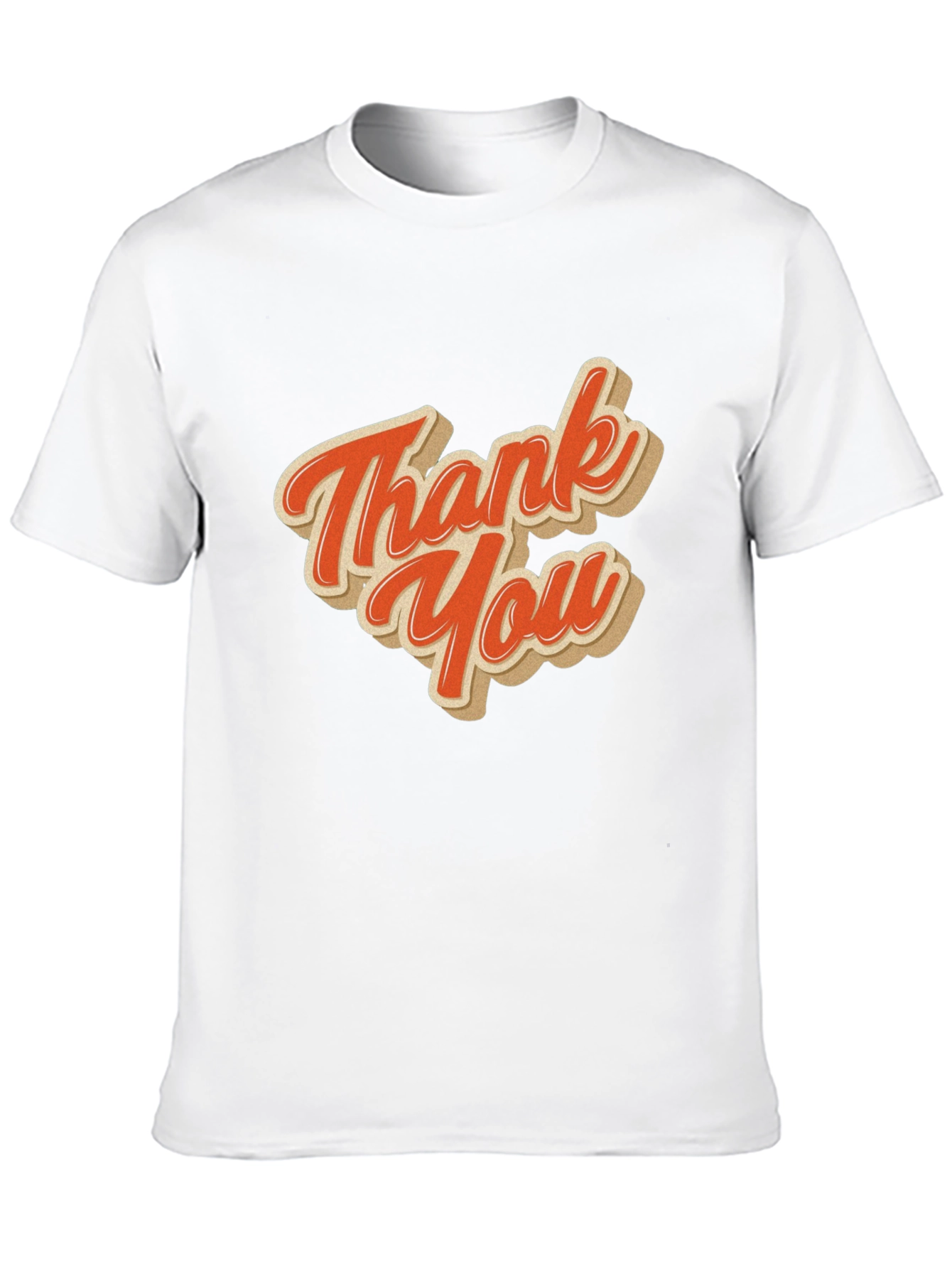 Black Retro Thank You Graphic Tee - Black Cotton Blend view 10