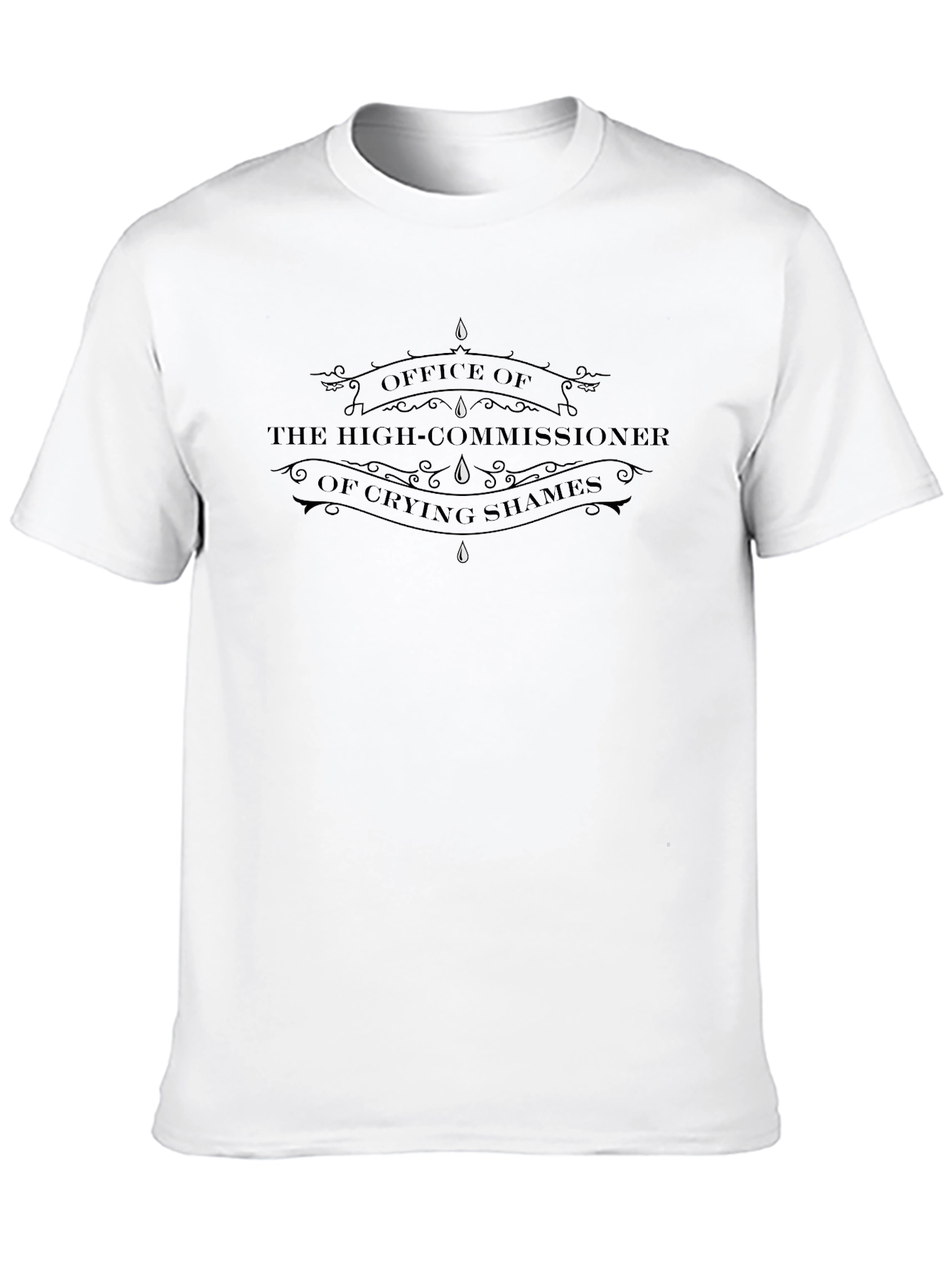 Black Office of Crying Shames Graphic T-Shirt view 10