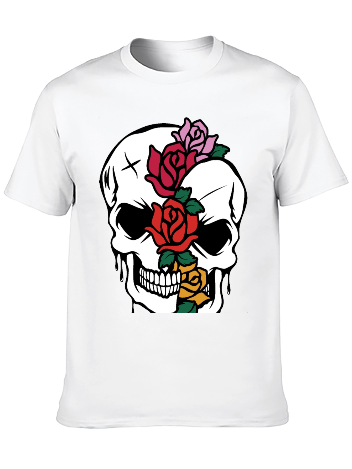 Black Skull & Roses Graphic Tee - Unique Style view 10