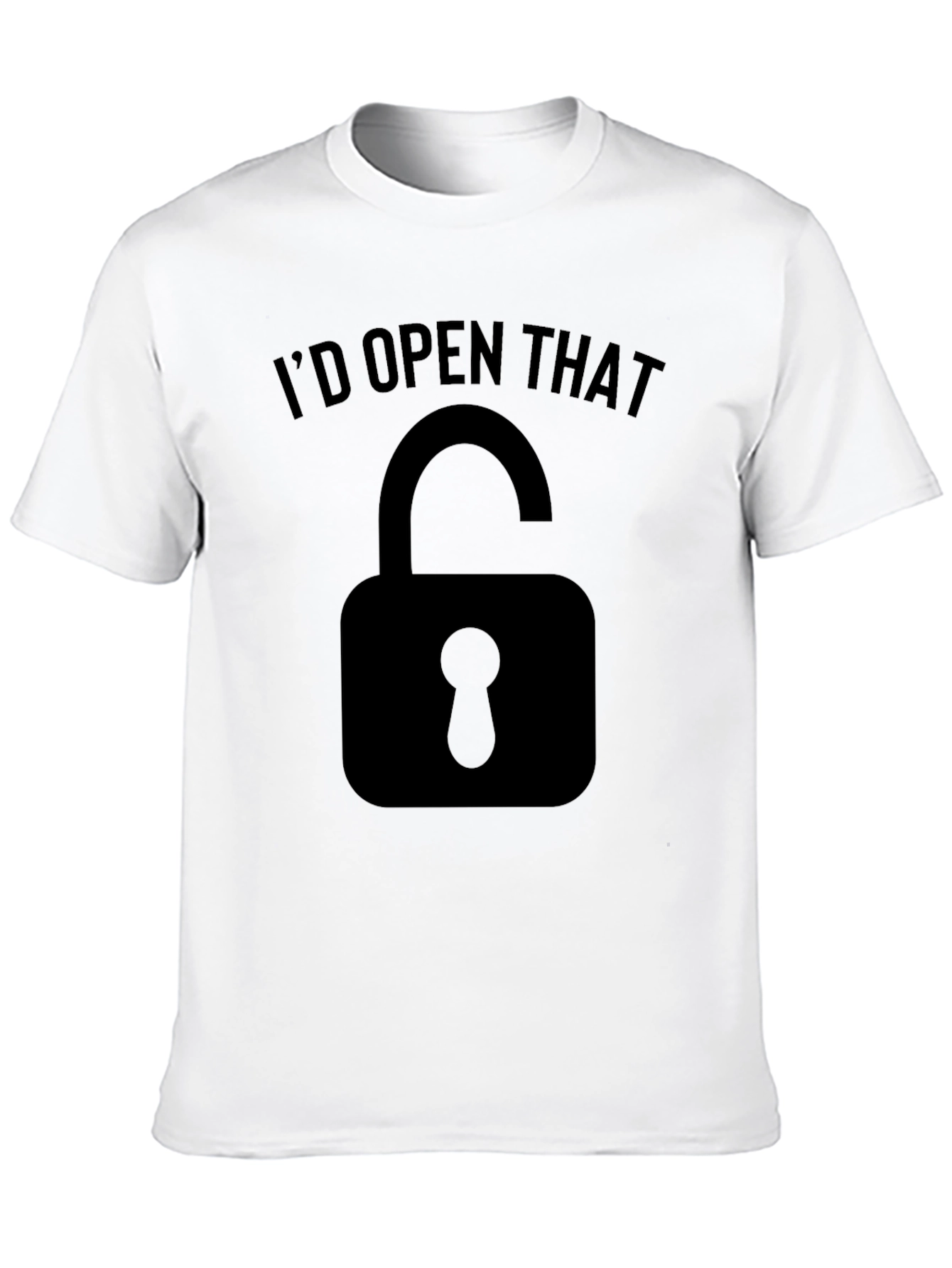 Black I'd Open That T-Shirt - Funny Lock Pick Tee view 10