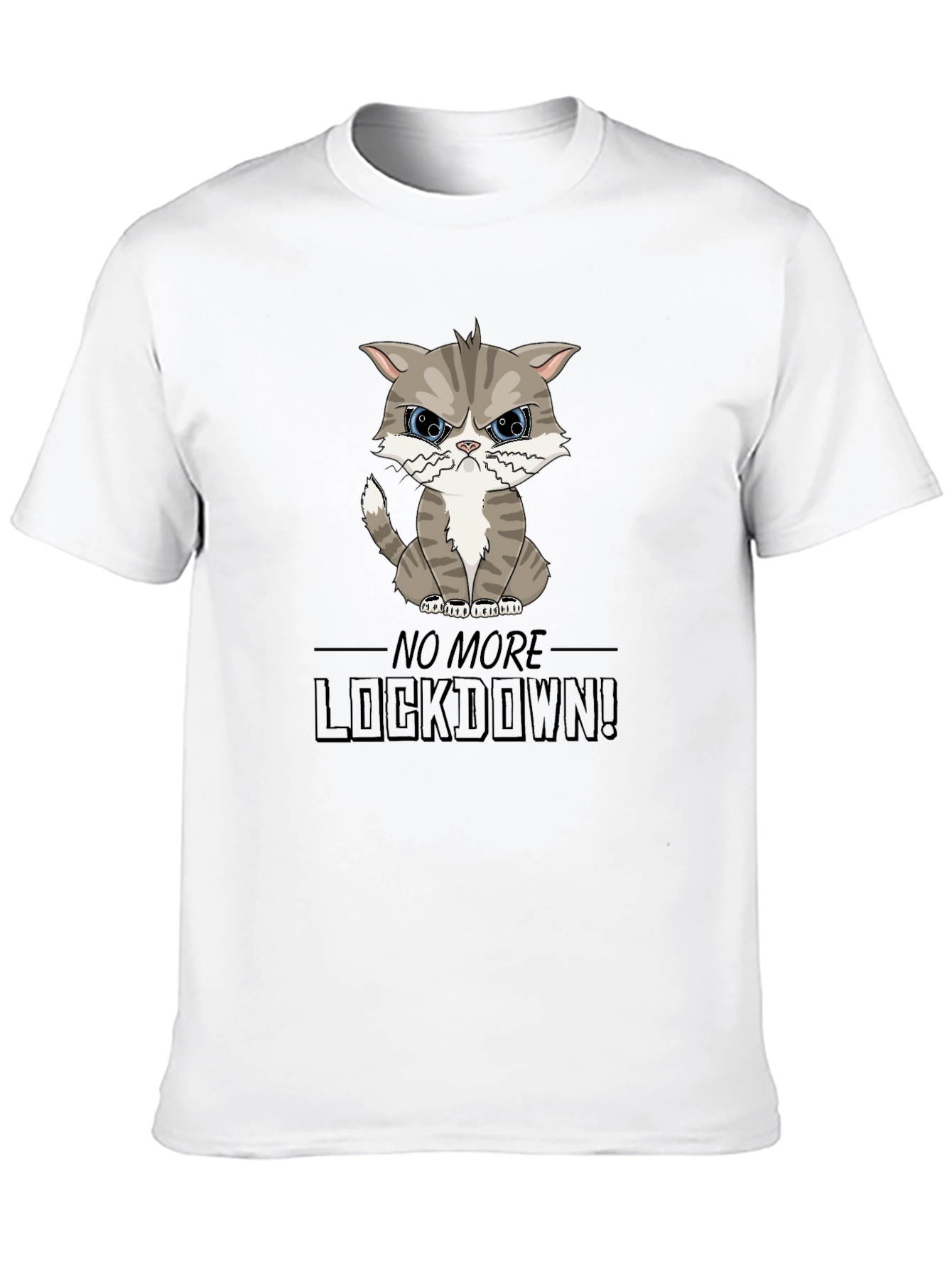 Black Grumpy Cat Lockdown T-Shirt view 10
