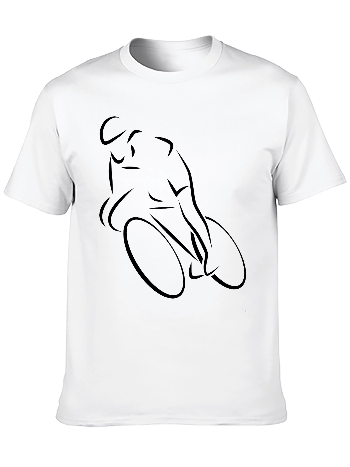 Black Men's Black Cycling Silhouette T-Shirt view 10