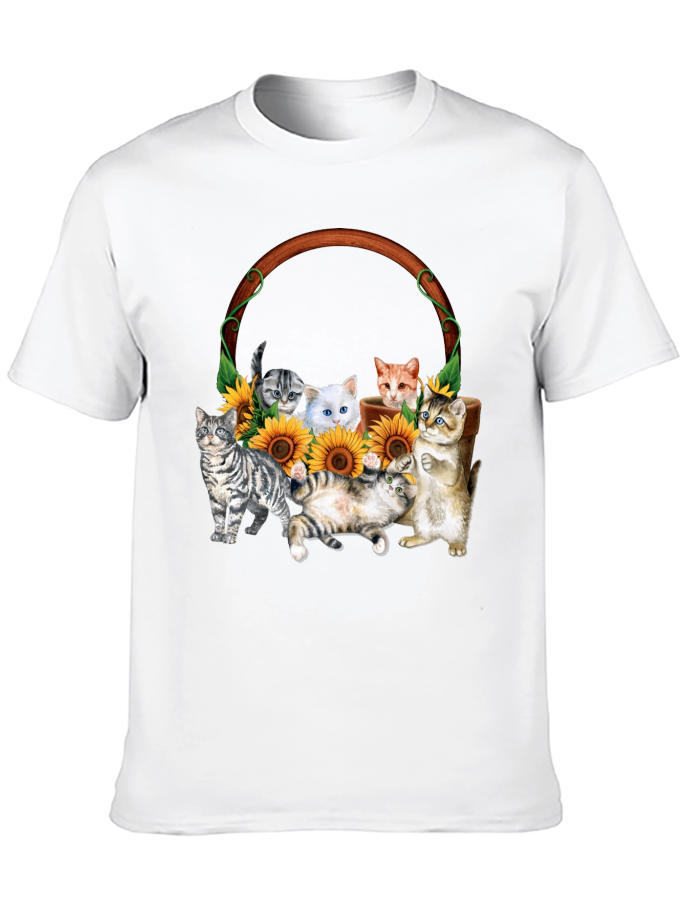 Black Cats and Sunflowers Graphic Tee view 10