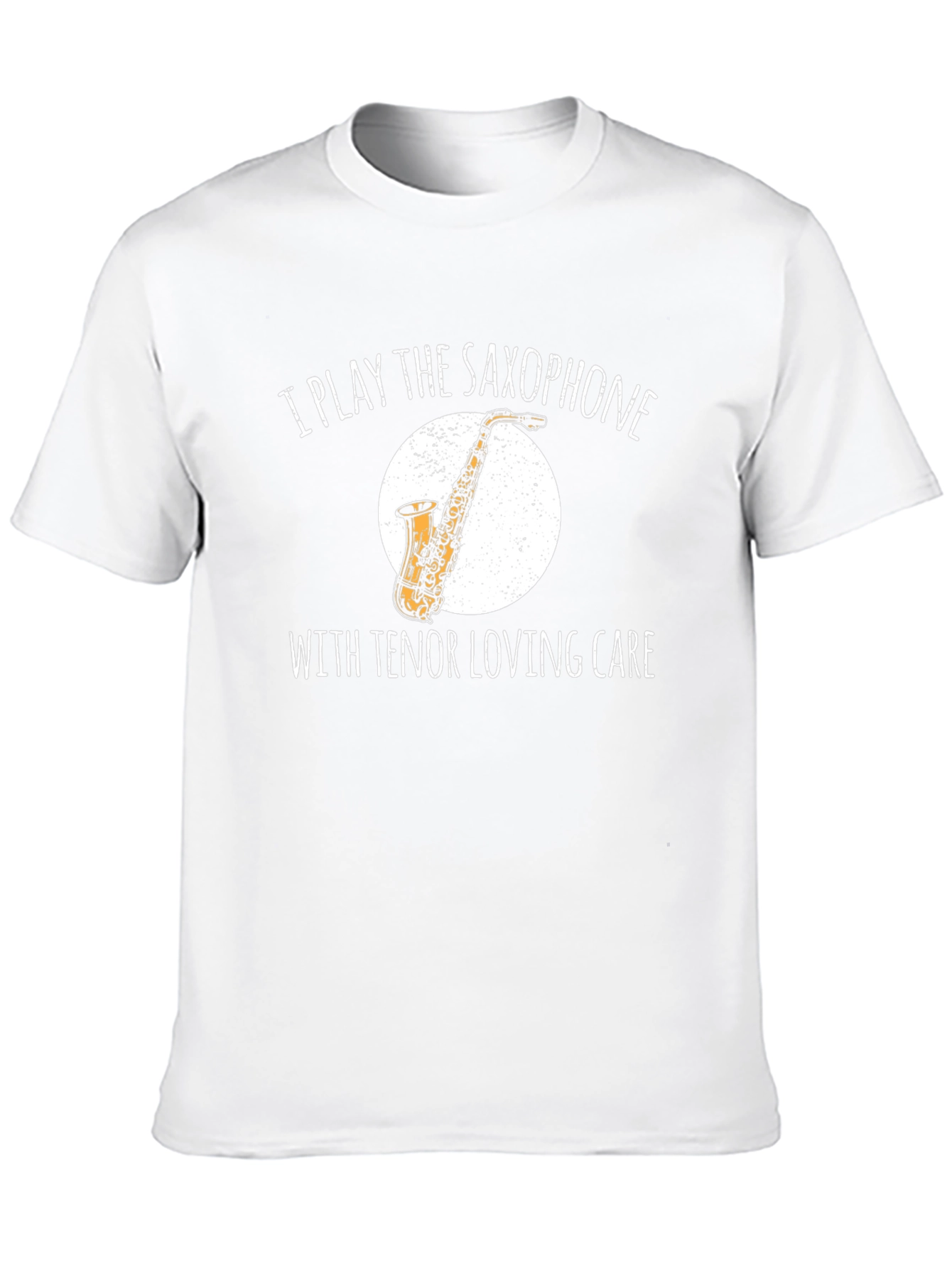 Black Saxophone Lover's T-Shirt - I Play the Saxophone with Tenor Loving Care view 10