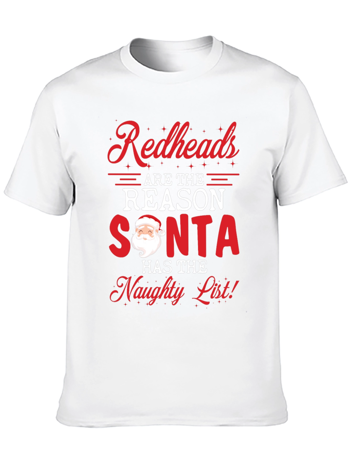 Black Redheads Reason for Santa's Naughty List Black Tee view 10