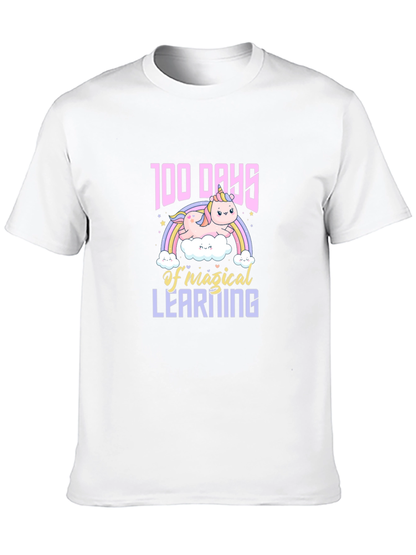 Black 100 Days of Magical Learning Unicorn T-Shirt view 10