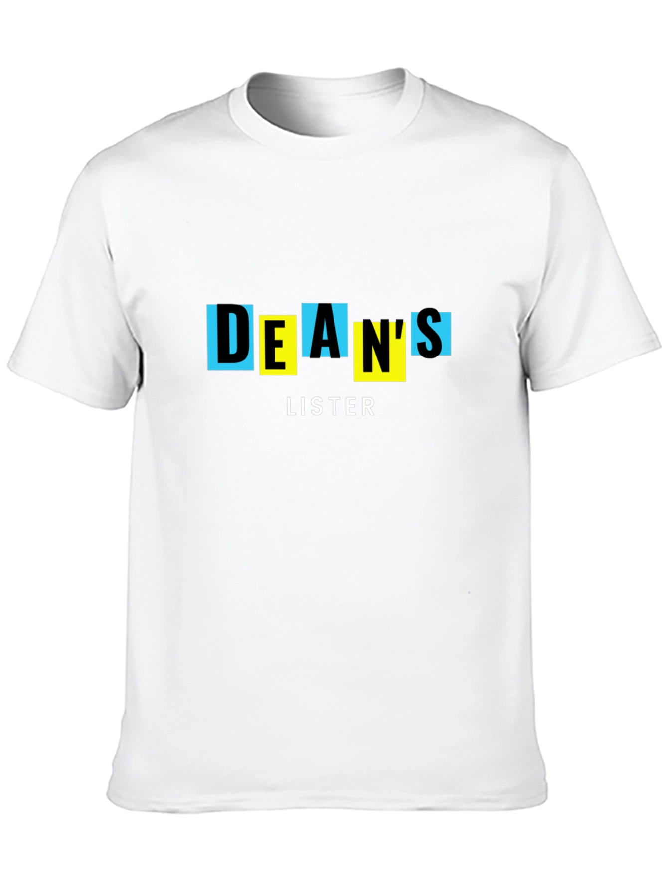 Black DEAN'S LISTER Graphic Tee - Cool Novelty T-Shirt view 10
