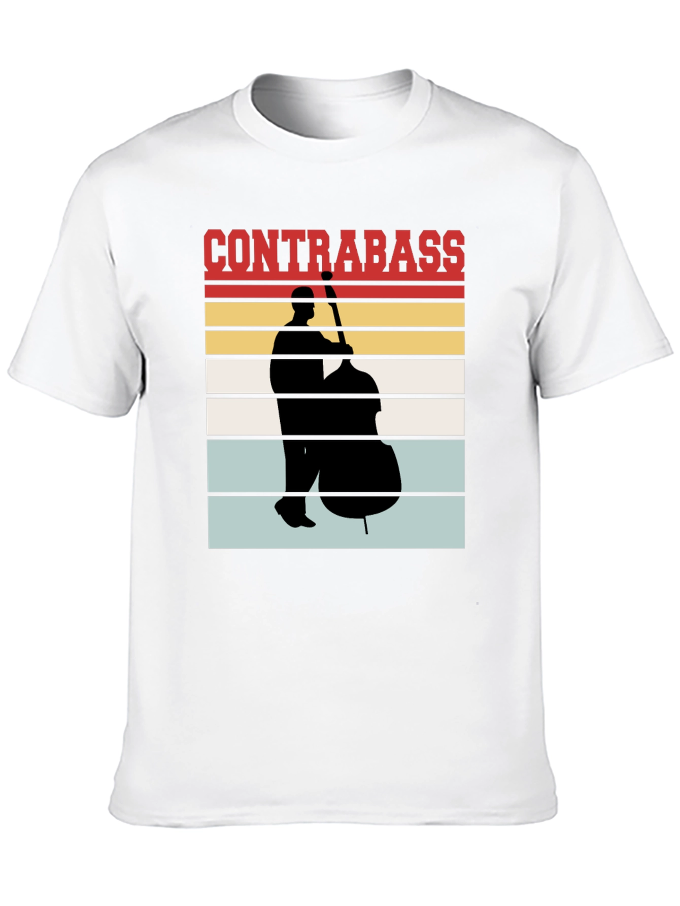Black Contrabass Player Retro T-Shirt Music Lover Gift view 10