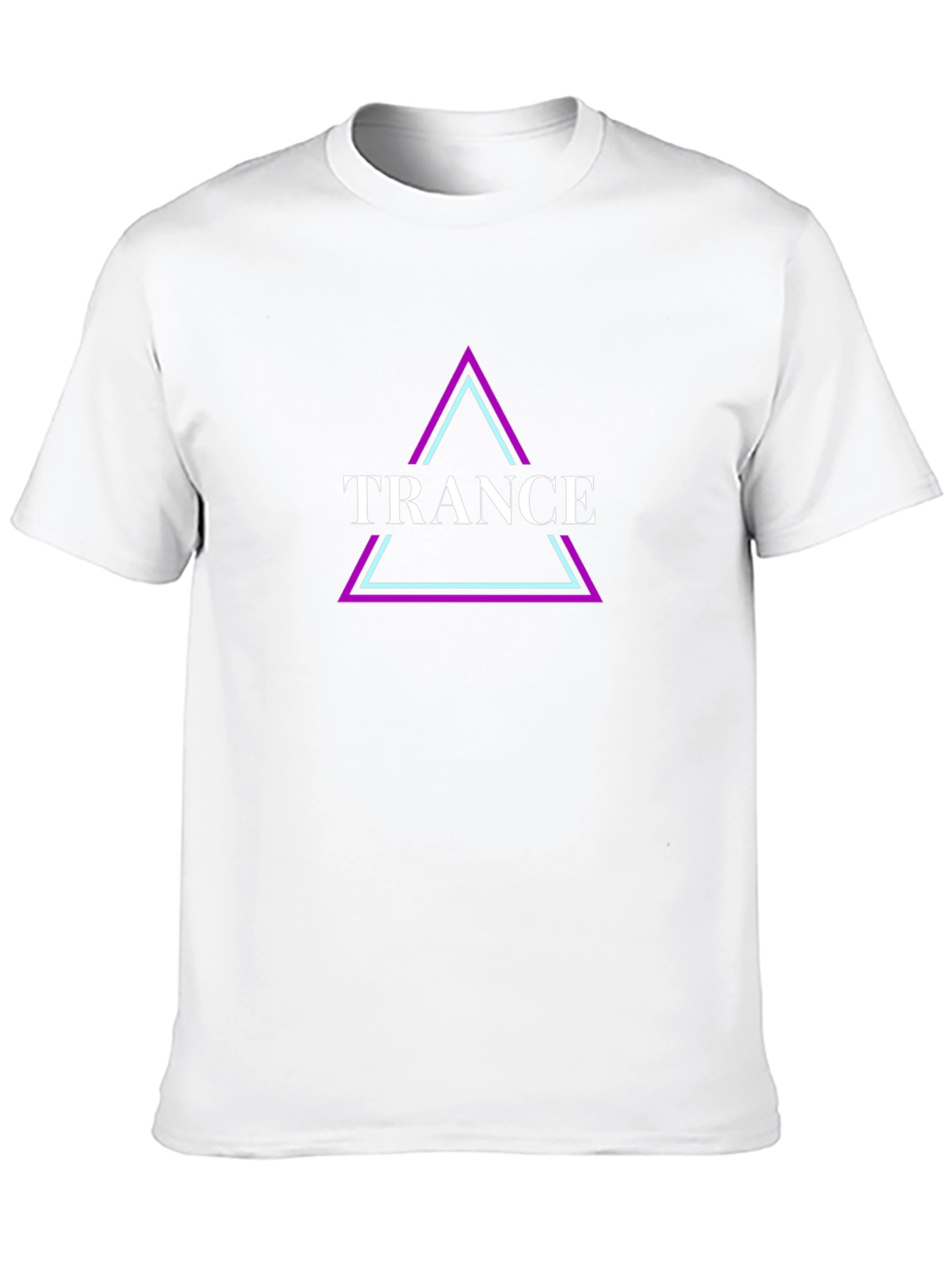 Black Trance Triangle Graphic Black T-Shirt view 10