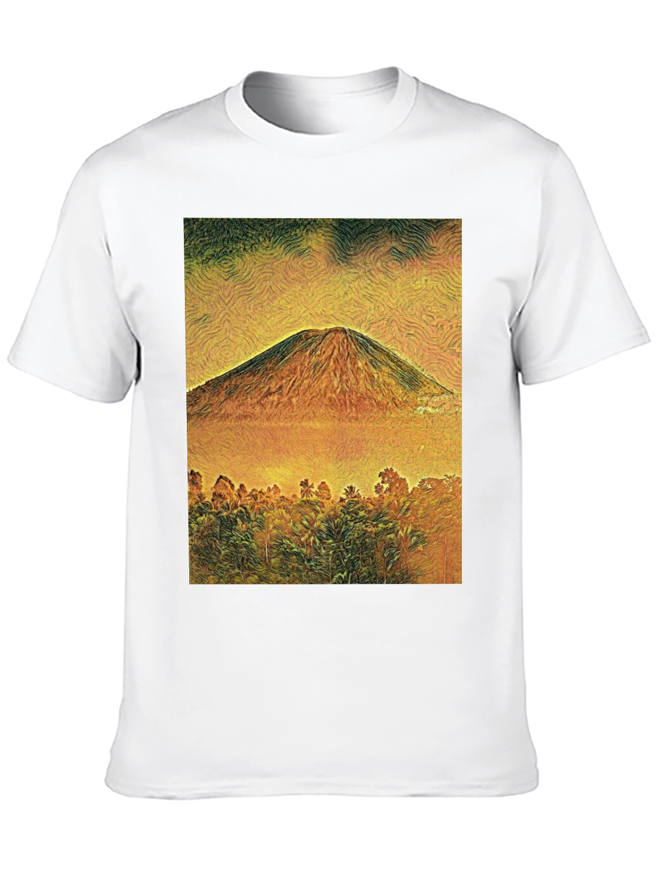 Black Mountain View Graphic Tee - Black Unisex T-Shirt view 10