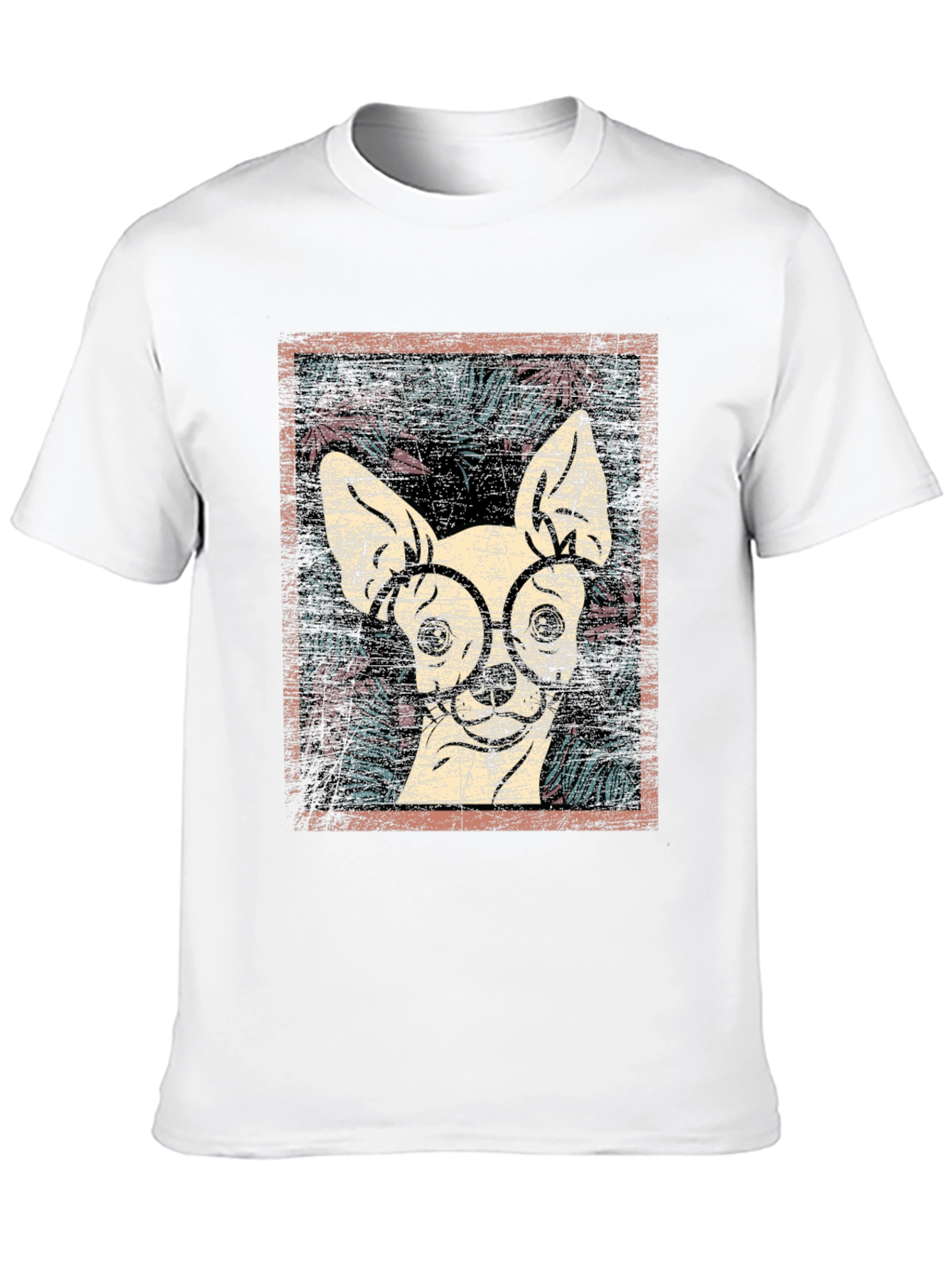 Black Dog with Glasses Graphic Print Tee view 10