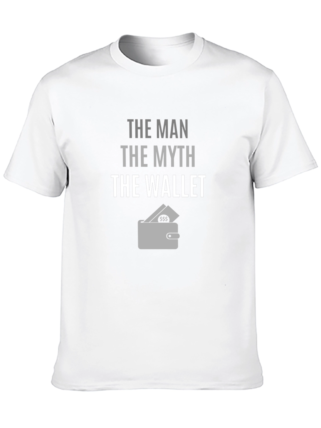 Black The Man The Myth The Wallet Men's Graphic T-Shirt view 10