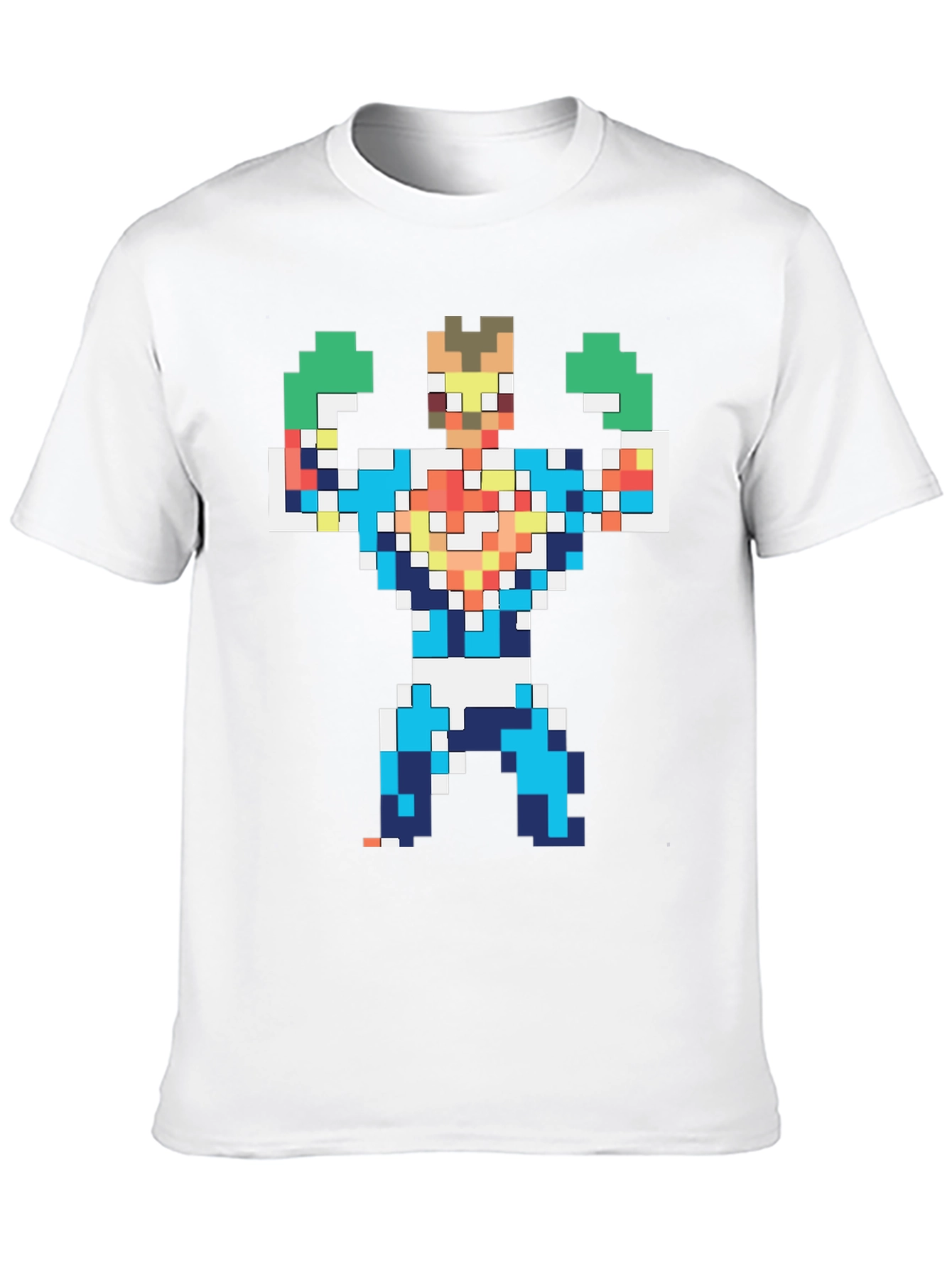 Black Pixelated Hero Graphic T-Shirt - Retro Gaming Style view 10