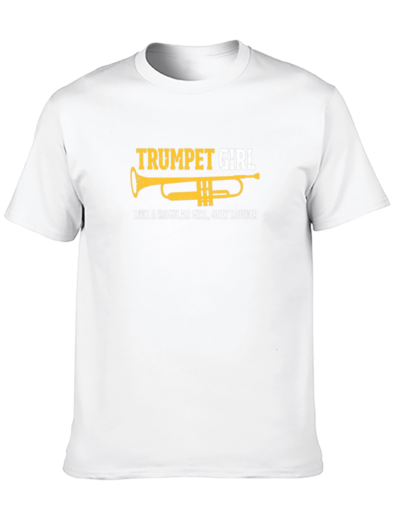 Black Trumpet Girl Tee - Funny Band T-Shirt view 10