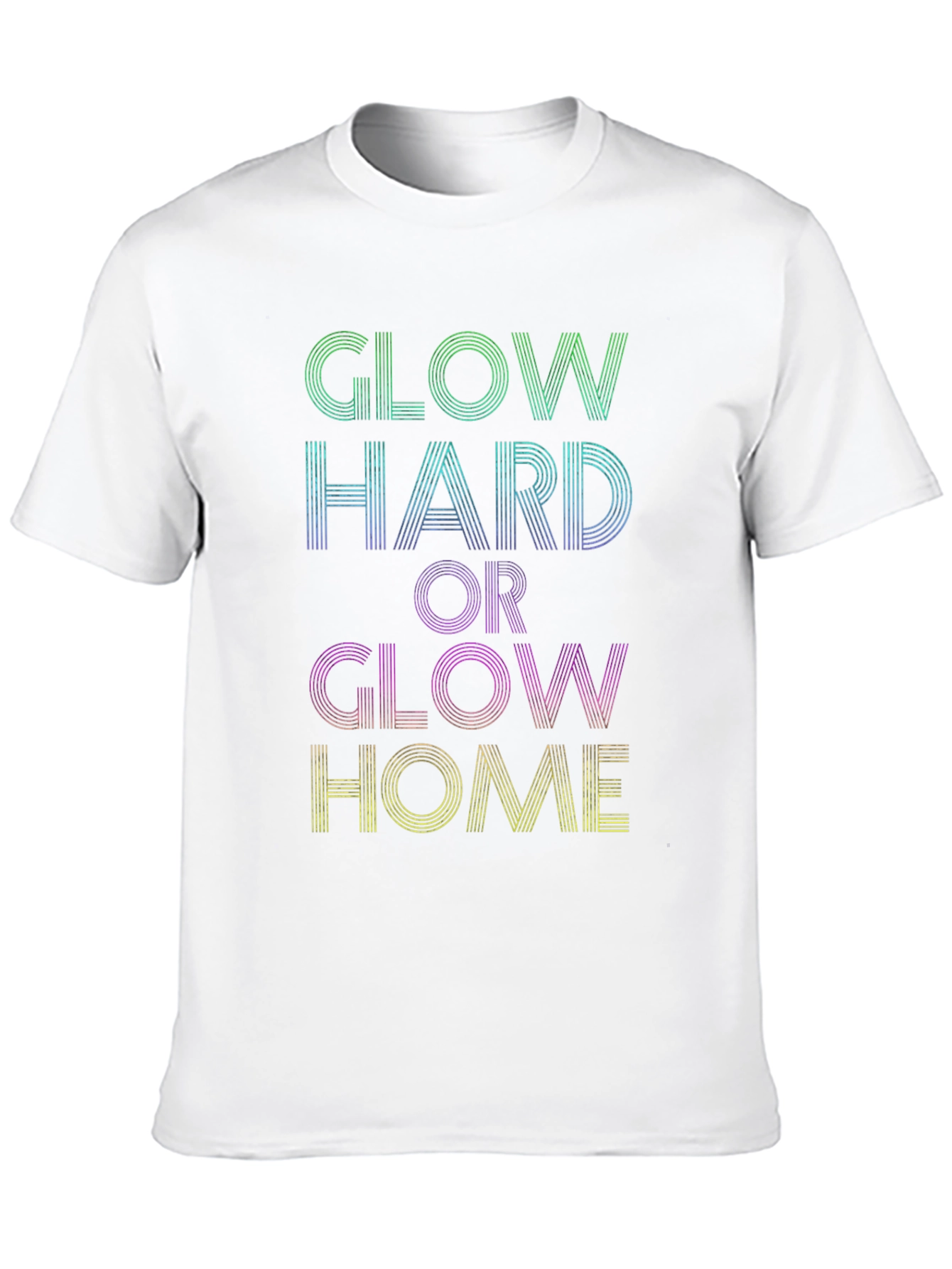 Black Glow Hard or Glow Home Graphic Tee view 10