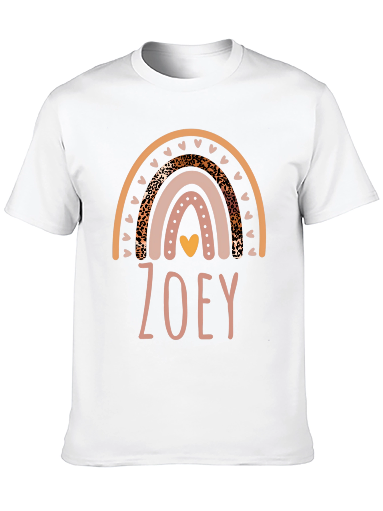 Black Zoey Rainbow Graphic Tee - Cute Personalized T-Shirt view 10