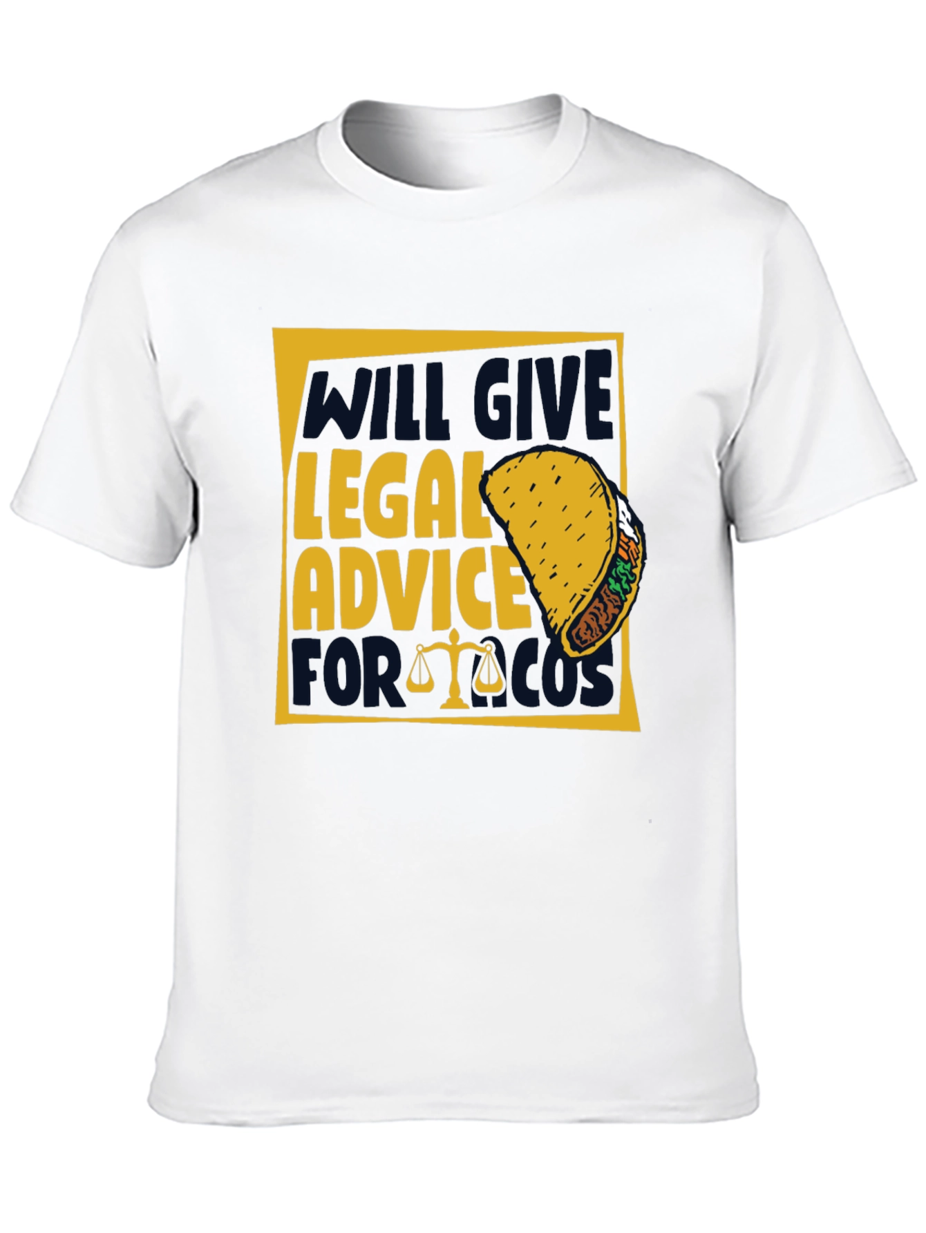 Black Legal Advice for Taco Funny T-Shirt view 10