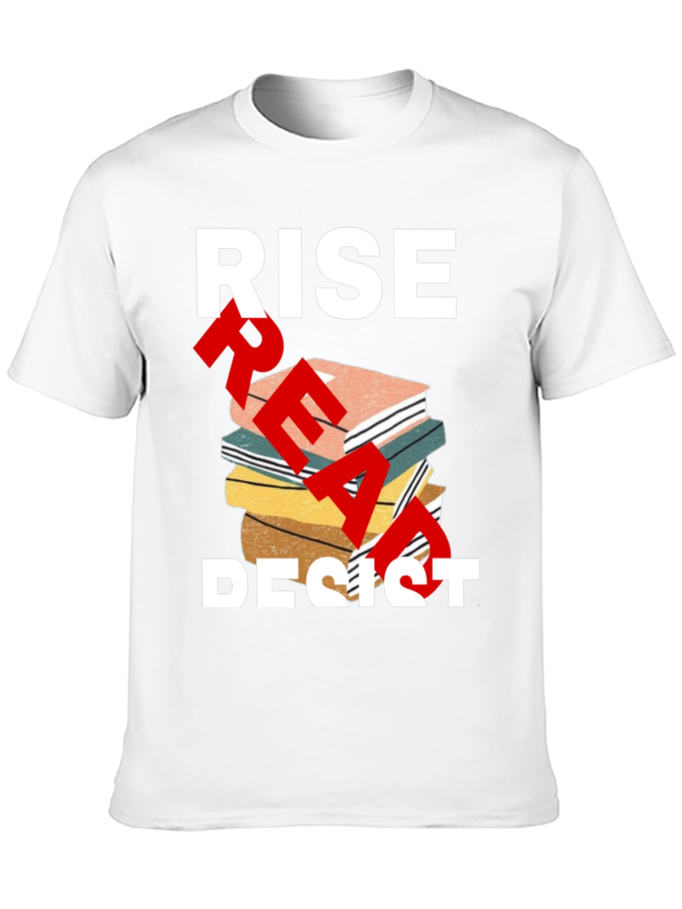 Black Rise Read Resist T-Shirt - Empowering Statement Tee view 10