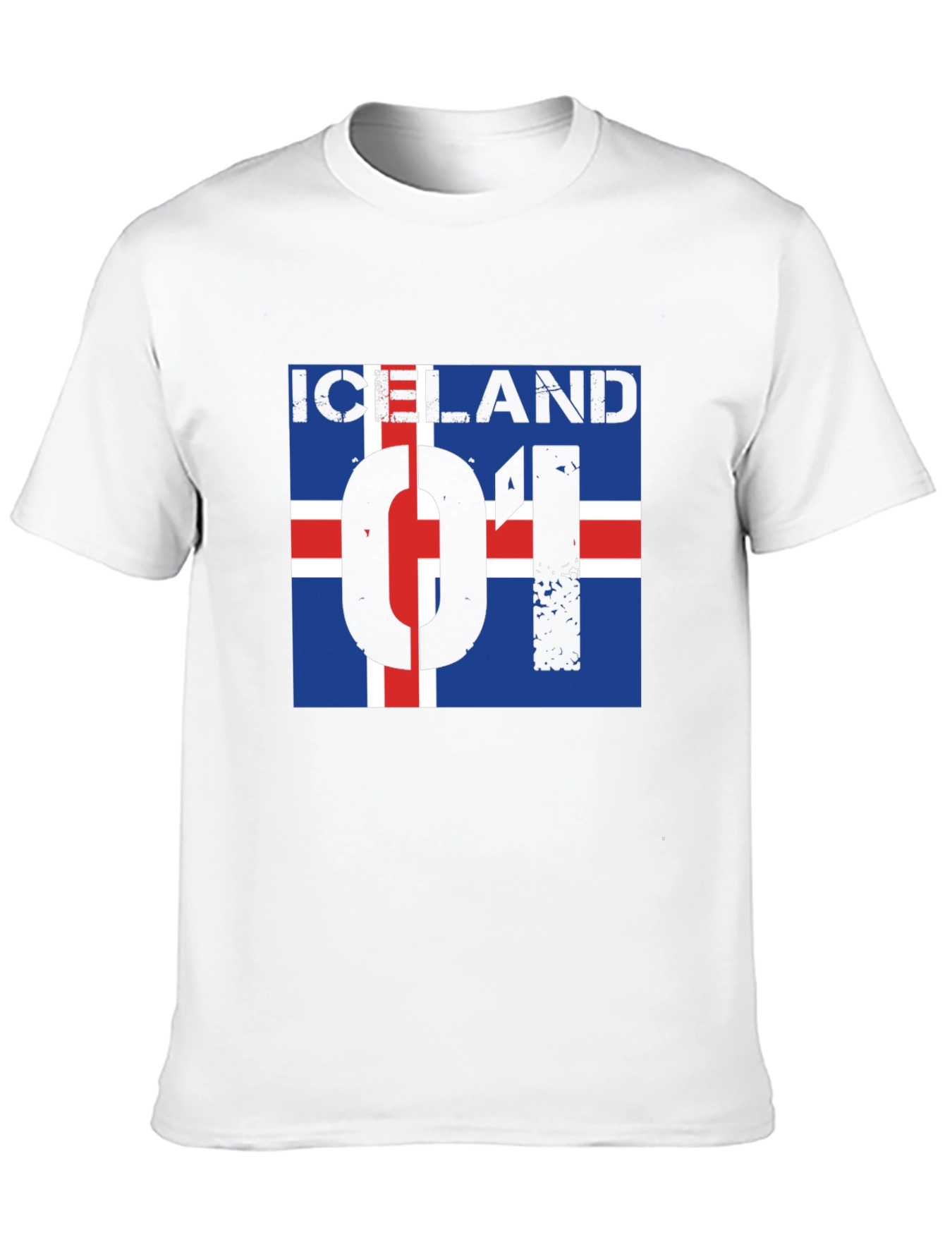 Iceland Flag Graphic Print T-Shirt - 10