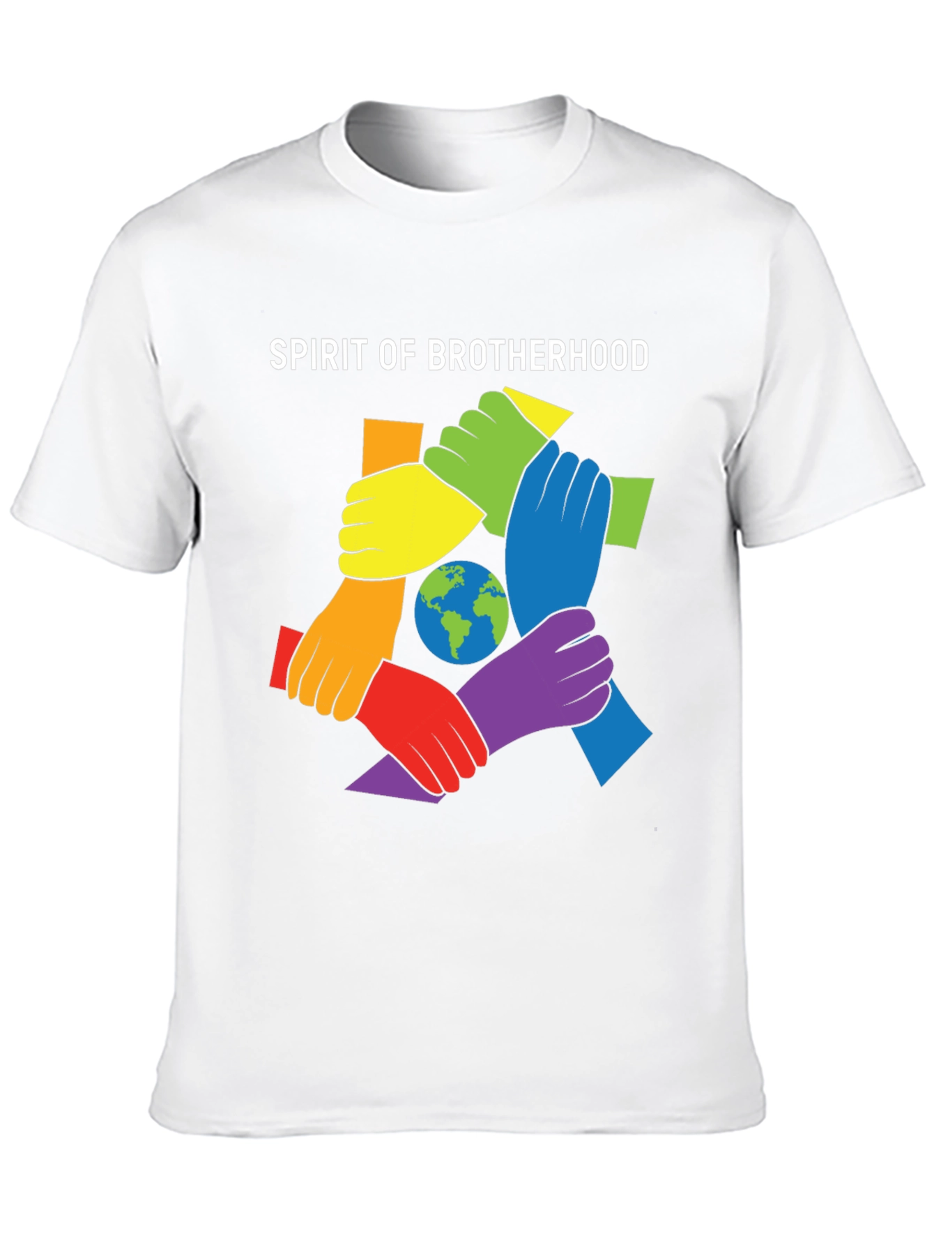 Black Spirit of Brotherhood Graphic T-Shirt view 10