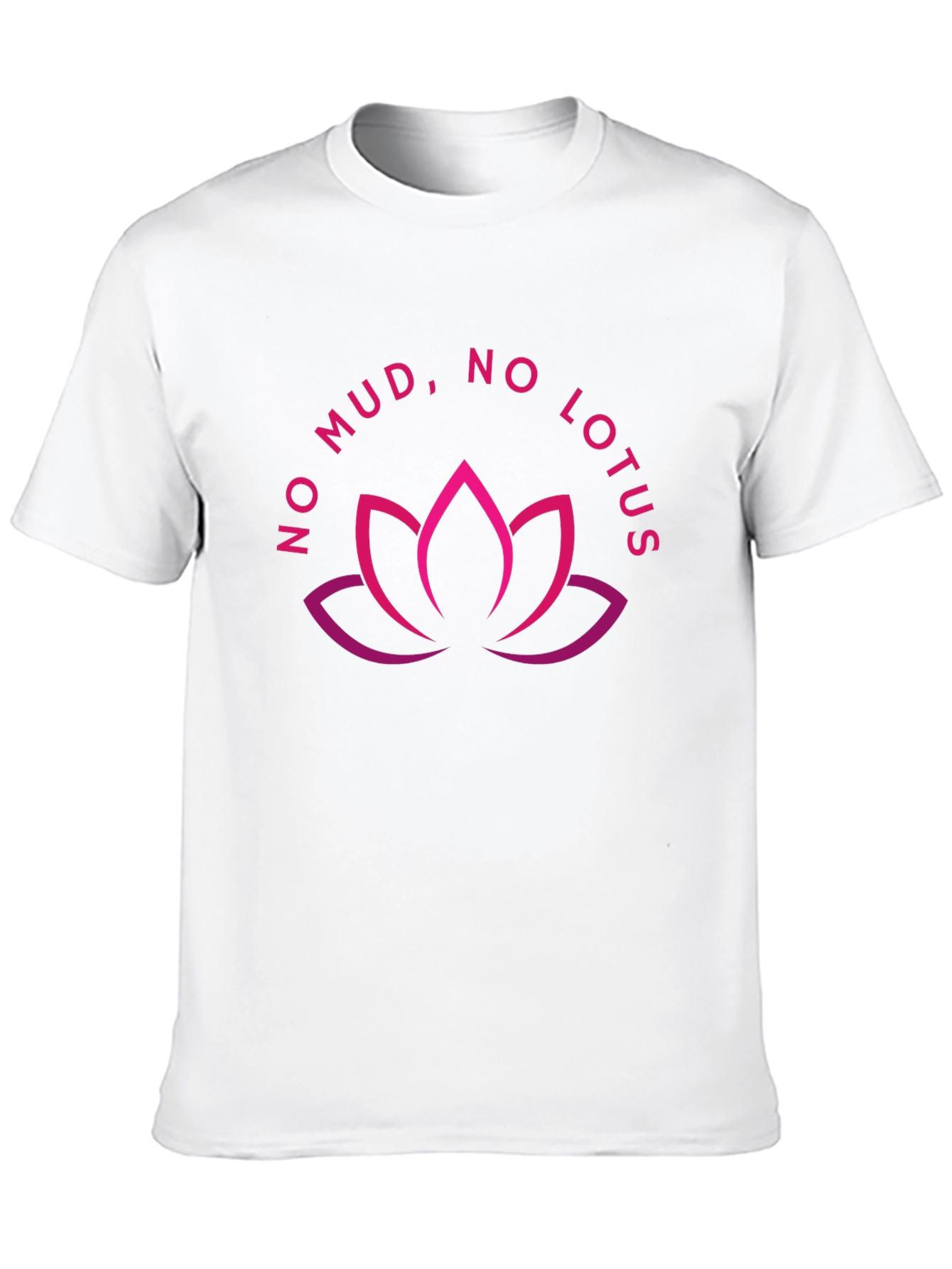 Black No Mud, No Lotus Graphic Tee view 10