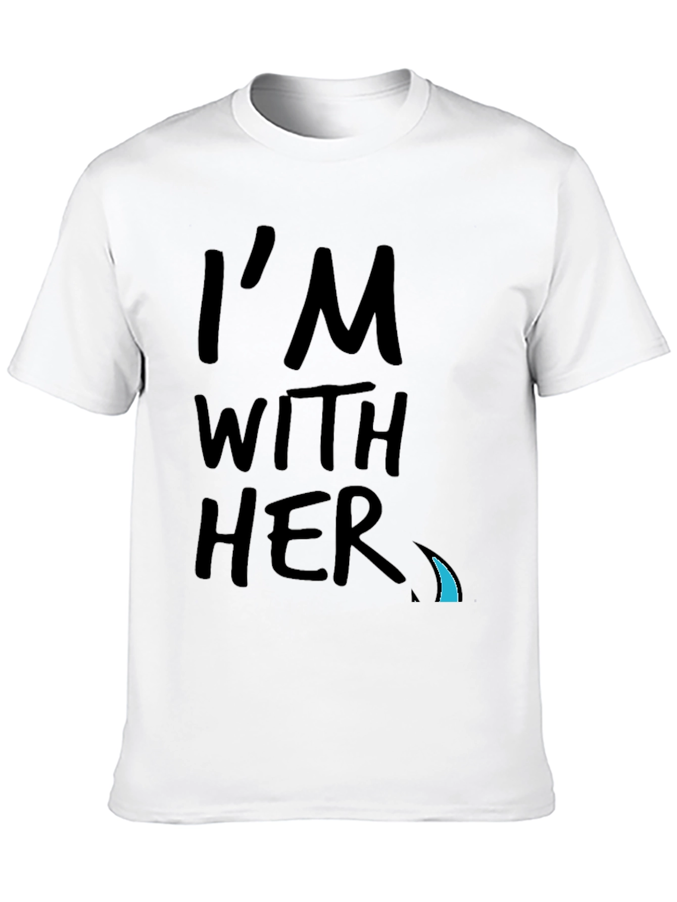 Black I'm With Her Graphic Tee - Black Crew Neck view 10
