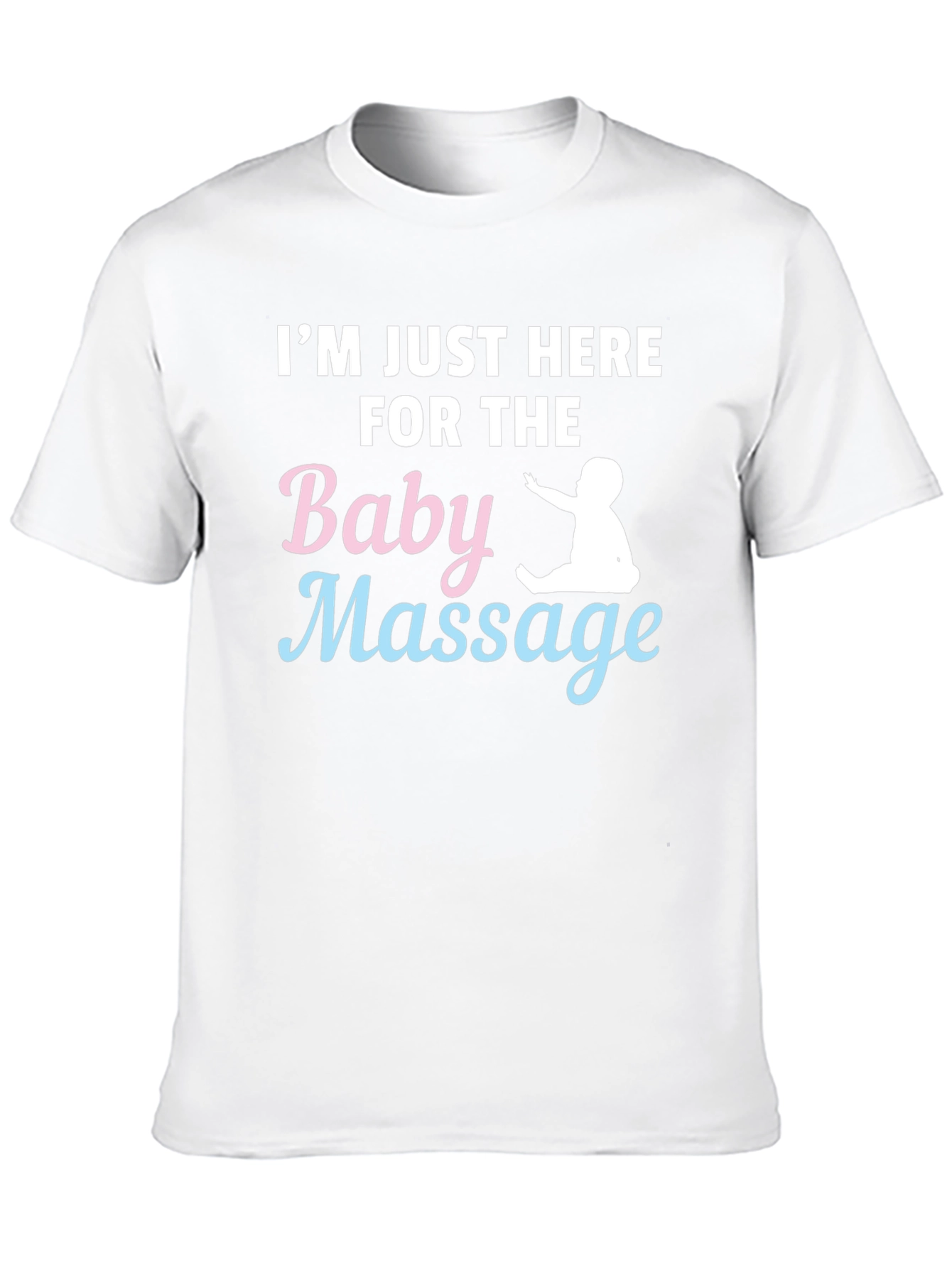 Black Baby Massage T-Shirt - Humorous Parent Tee view 10