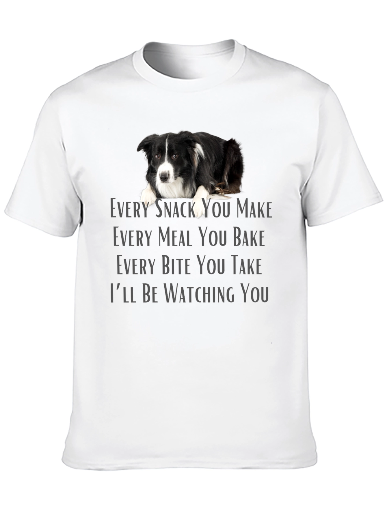 Black Funny Dog Watching You Graphic T-Shirt view 10