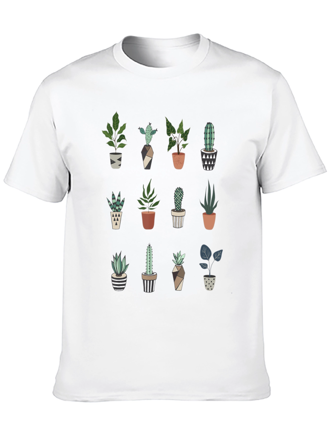 Black Plant Lover T-Shirt: Cute Cactus & Succulent Design view 10