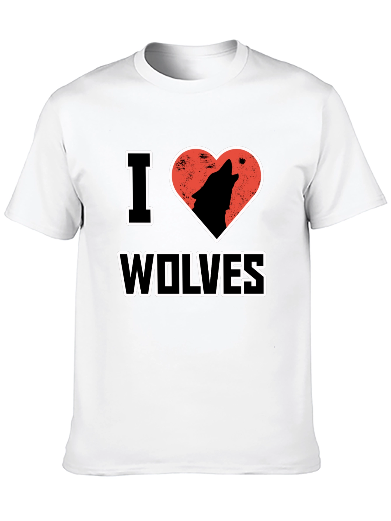 Black I Heart Wolves T-Shirt view 10