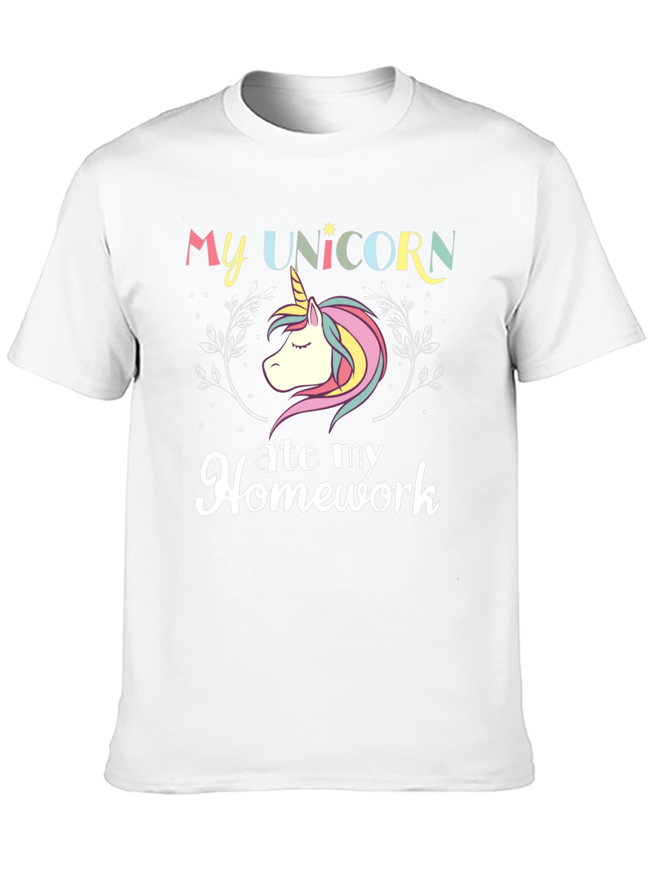 Black My Unicorn Ate My Homework T-Shirt view 10