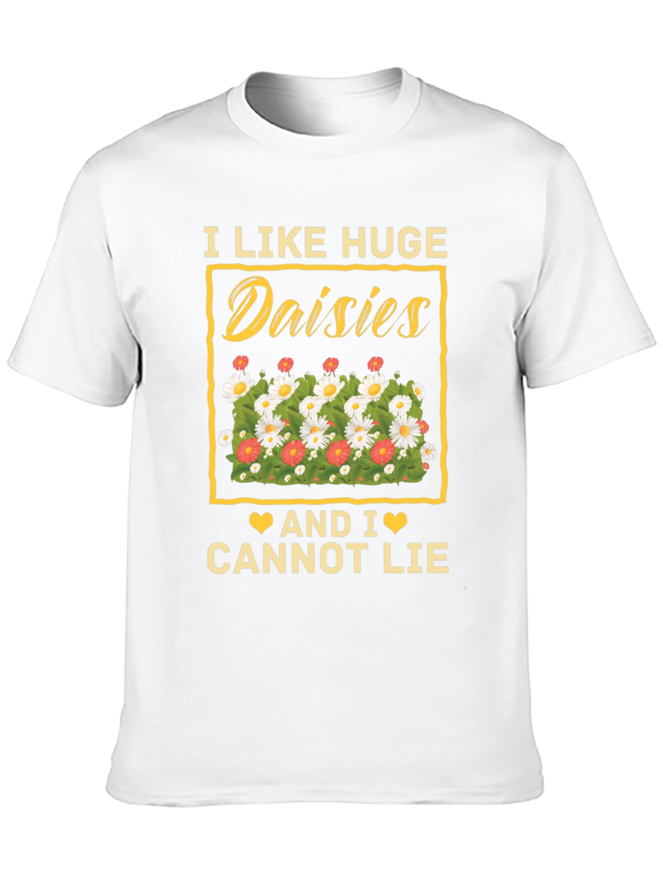 Black I Like Huge Daisies T-Shirt - Soft Cotton Graphic Tee view 10