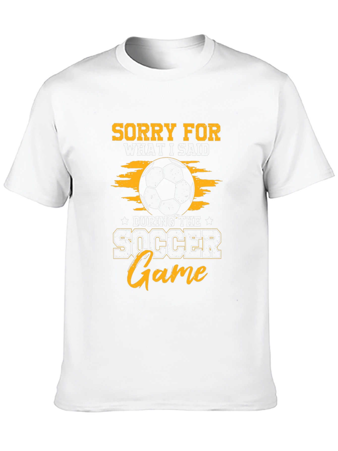 Black Funny Soccer Game Apology T-Shirt view 10