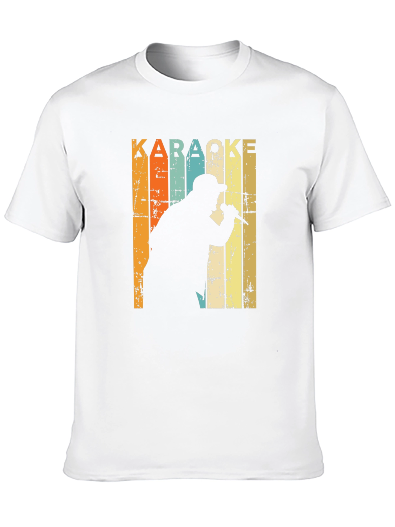 Black Karaoke Singer Retro T-Shirt view 10