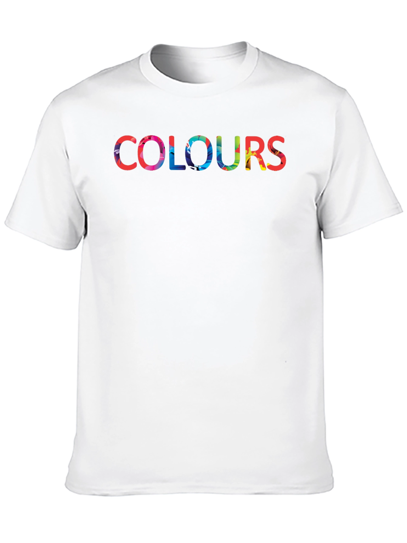 Black Colorful Colours Graphic Black T-Shirt view 10