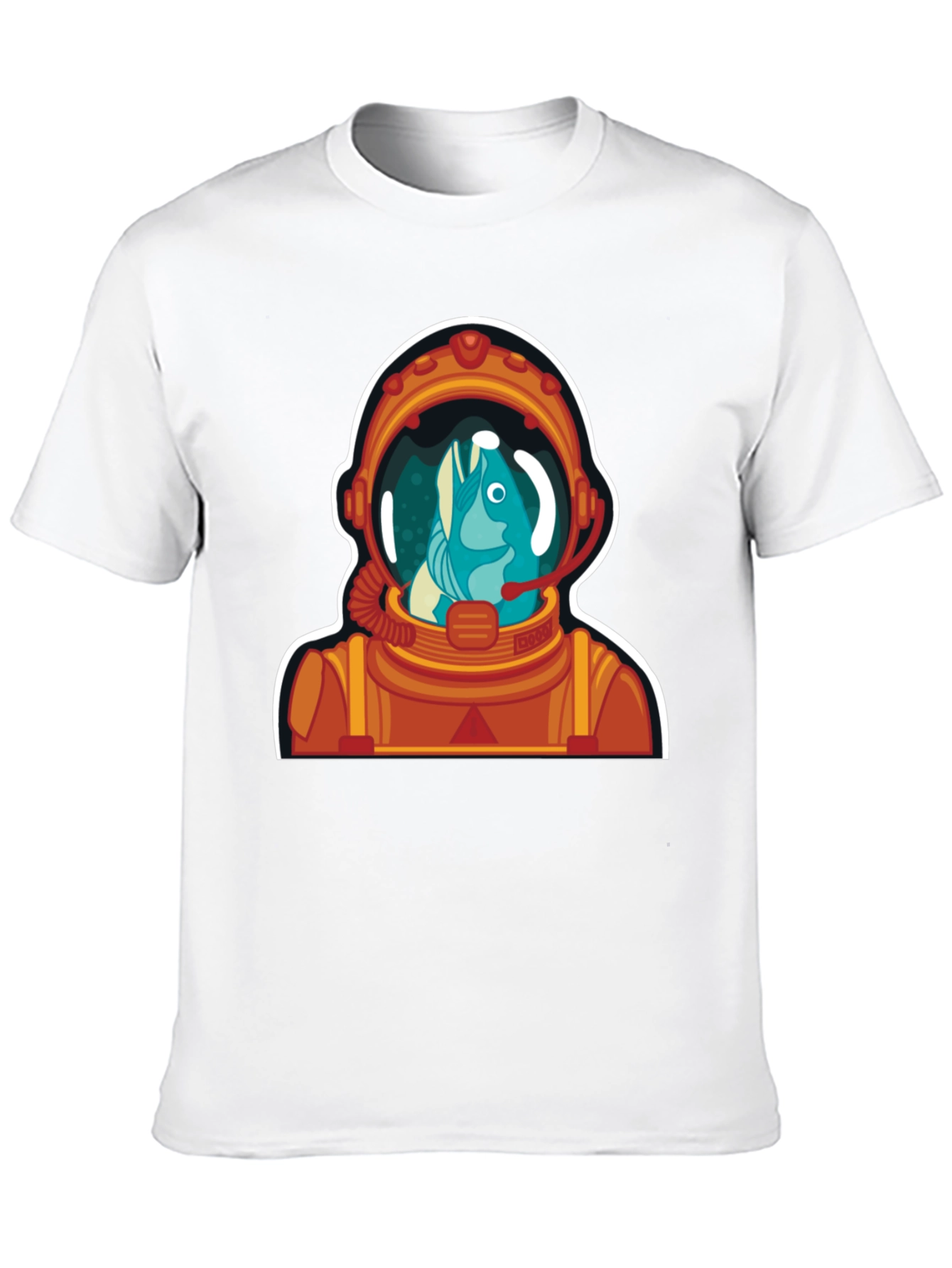 Black Astronaut Fish Graphic Tee - Space Humor view 10