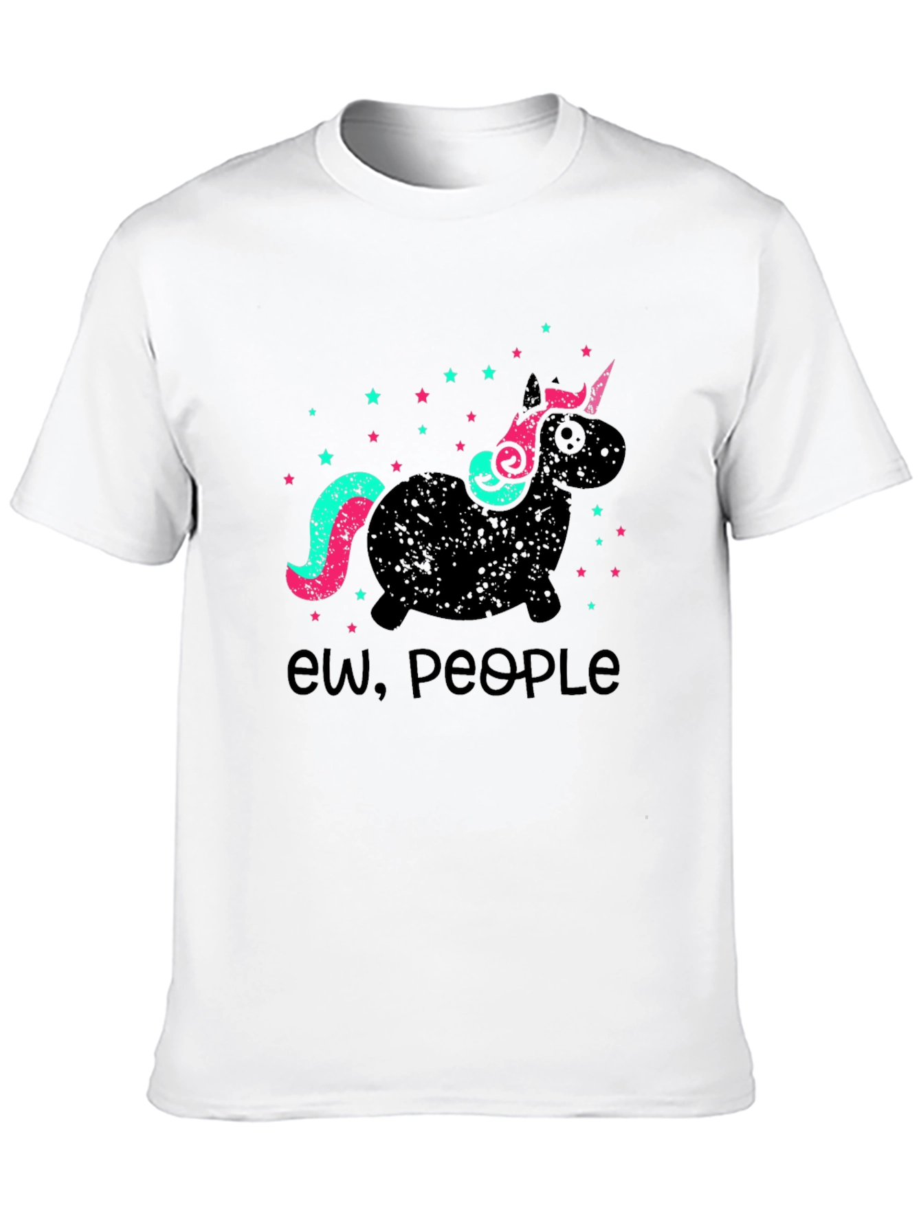 Black Ew People Unicorn Graphic Tee - Soft Cotton Blend view 10