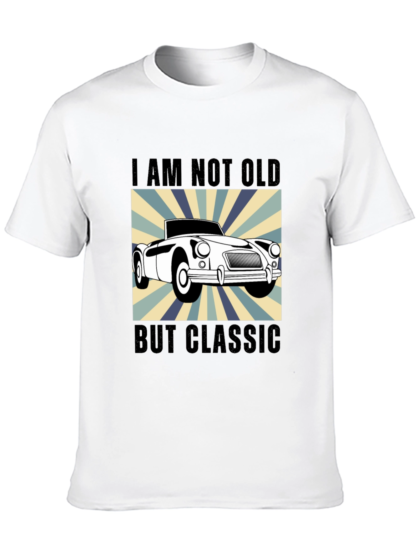 Black Classic Car T-Shirt - I Am Not Old But Classic view 10